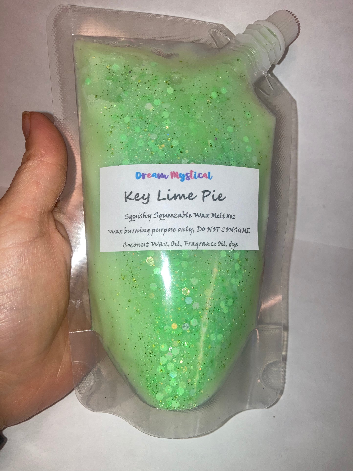 Keylime Pie Squeezable Squishy Wax Pouches melts in wax warmer Coconut wax Eco-friendly non toxic Different Scents