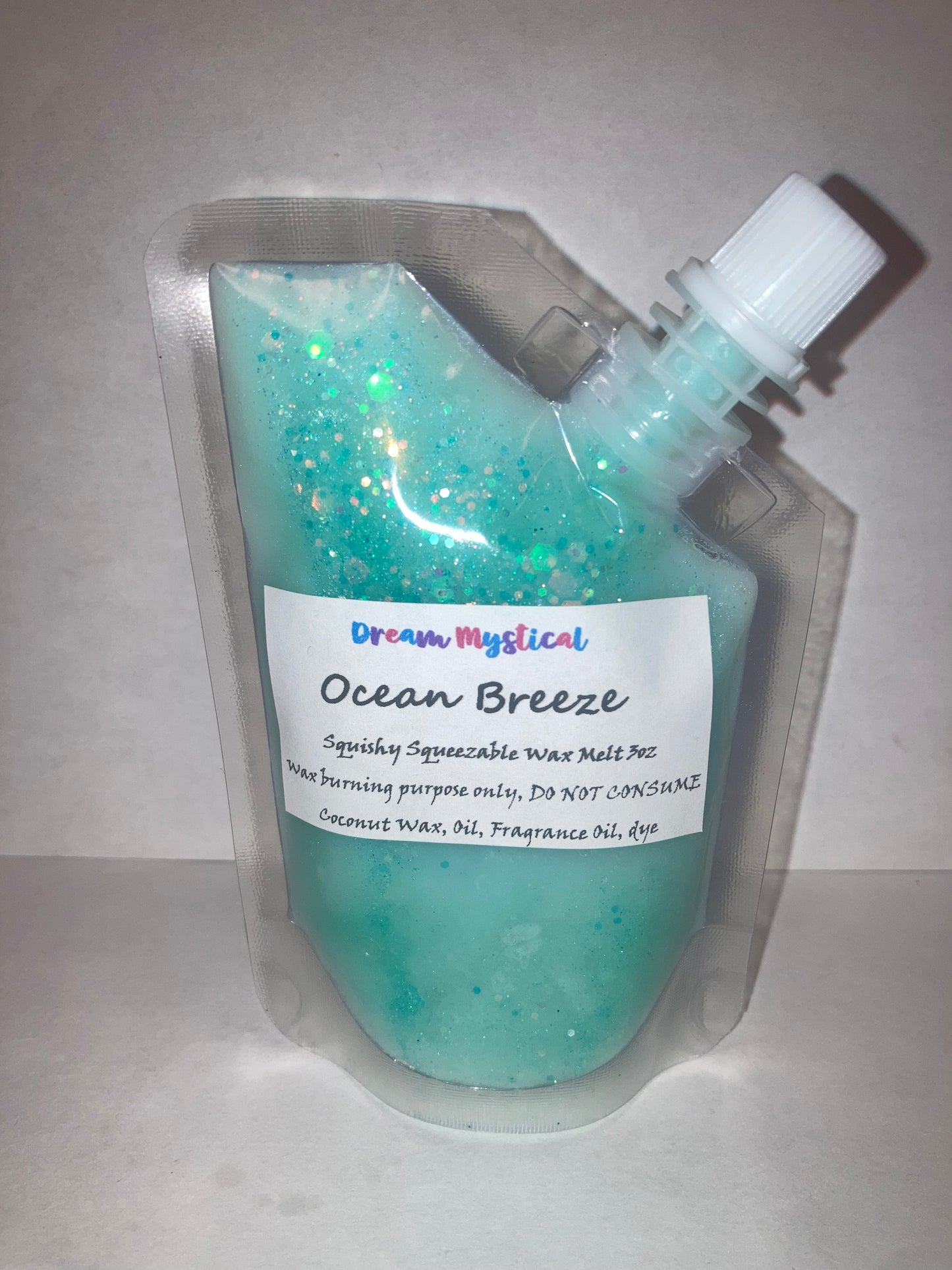 Ocean Breeze Squeezable Squishy Wax Pouches melts in wax warmer Coconut wax Eco-friendly non toxic Different Scents