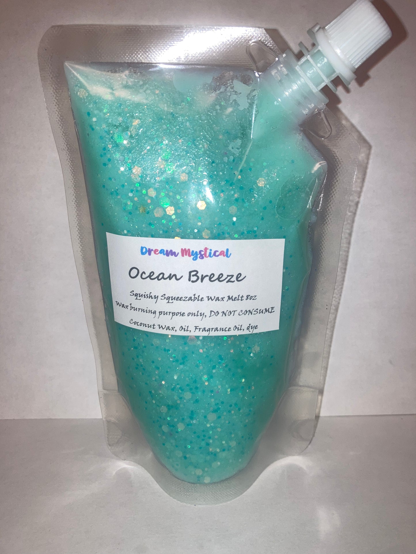 Ocean Breeze Squeezable Squishy Wax Pouches melts in wax warmer Coconut wax Eco-friendly non toxic Different Scents