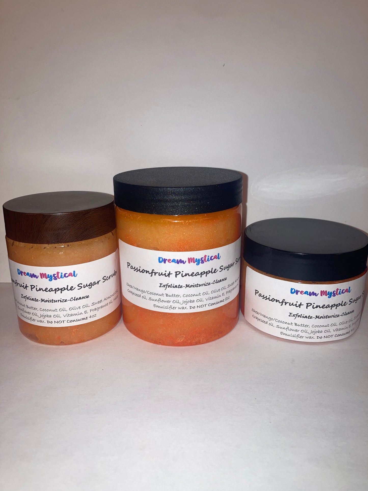 Passionfruit Pineapple Sugar Srub Exfoliate Moisturizer Cleanse Heals All Natural handmade
