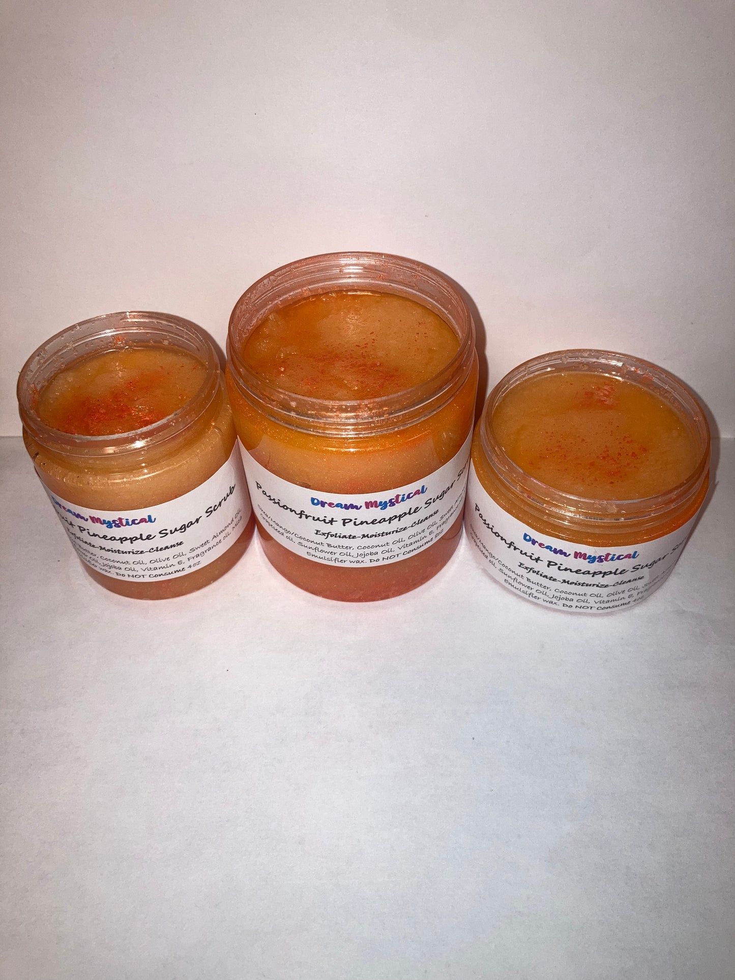 Passionfruit Pineapple Sugar Srub Exfoliate Moisturizer Cleanse Heals All Natural handmade