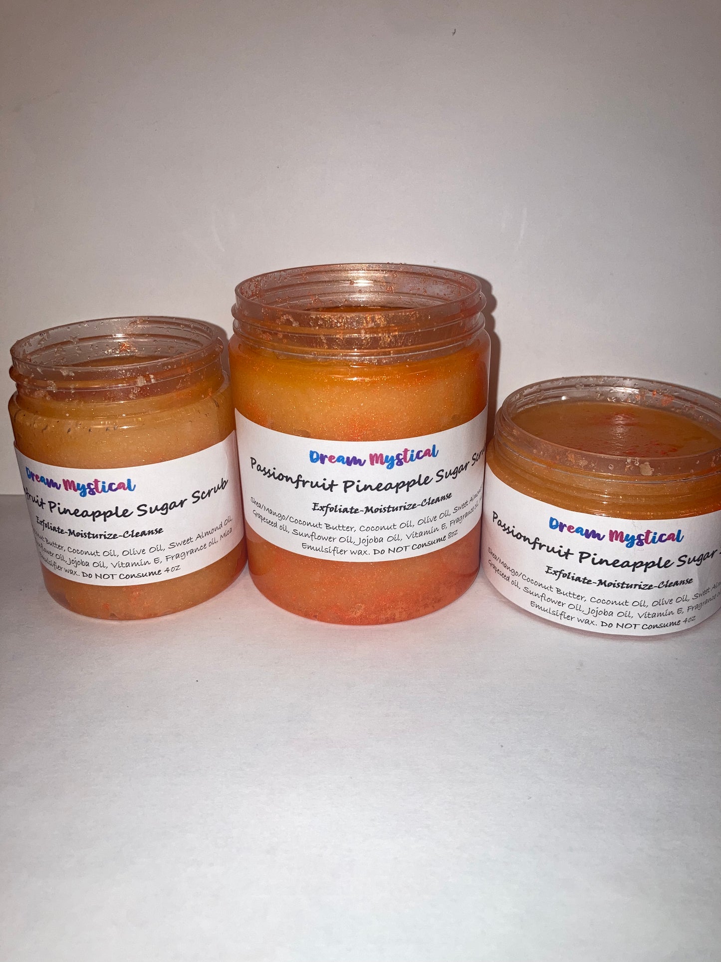 Passionfruit Pineapple Sugar Srub Exfoliate Moisturizer Cleanse Heals All Natural handmade