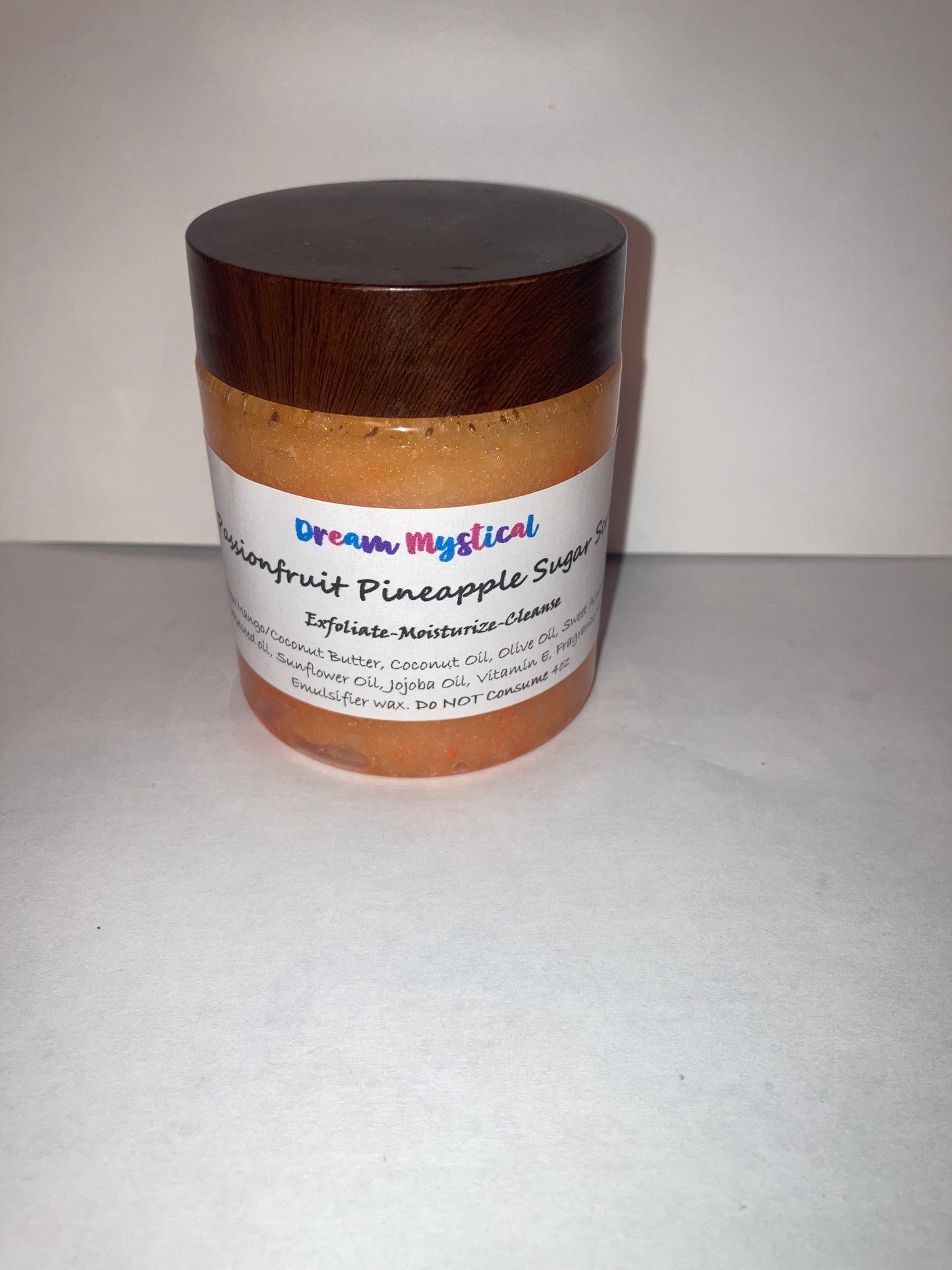 Passionfruit Pineapple Sugar Srub Exfoliate Moisturizer Cleanse Heals All Natural handmade