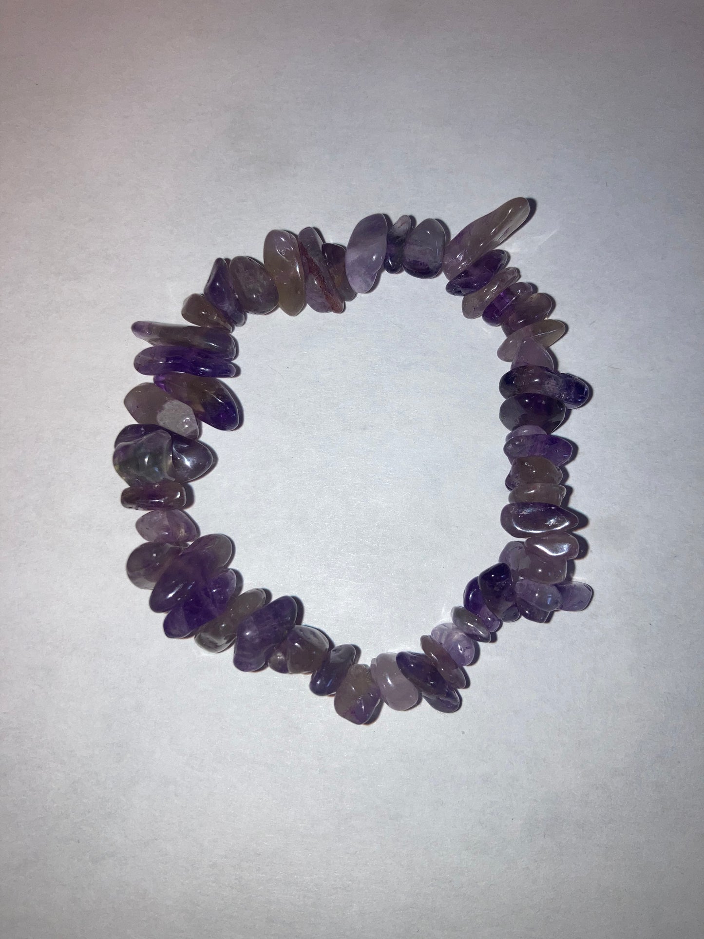 Veil of the Mystic Ameythst Pebble Chips Genuine Healing Crystals bracelet