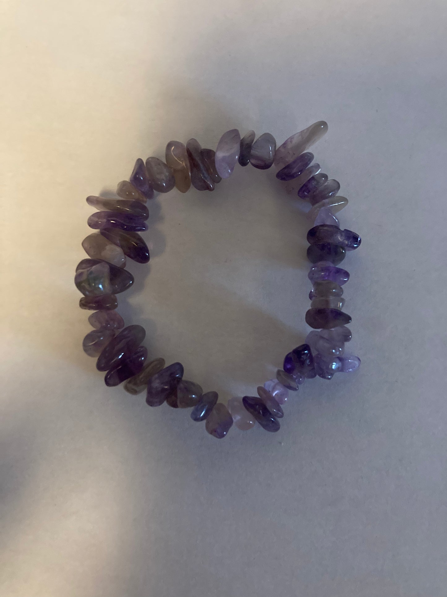 Veil of the Mystic Ameythst Pebble Chips Genuine Healing Crystals bracelet