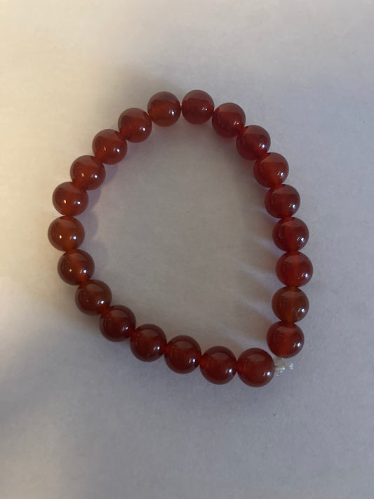 ISIS GODDESS Orange Carnelian Natural Genuine Healing Crystal Bracelet 8MM beads