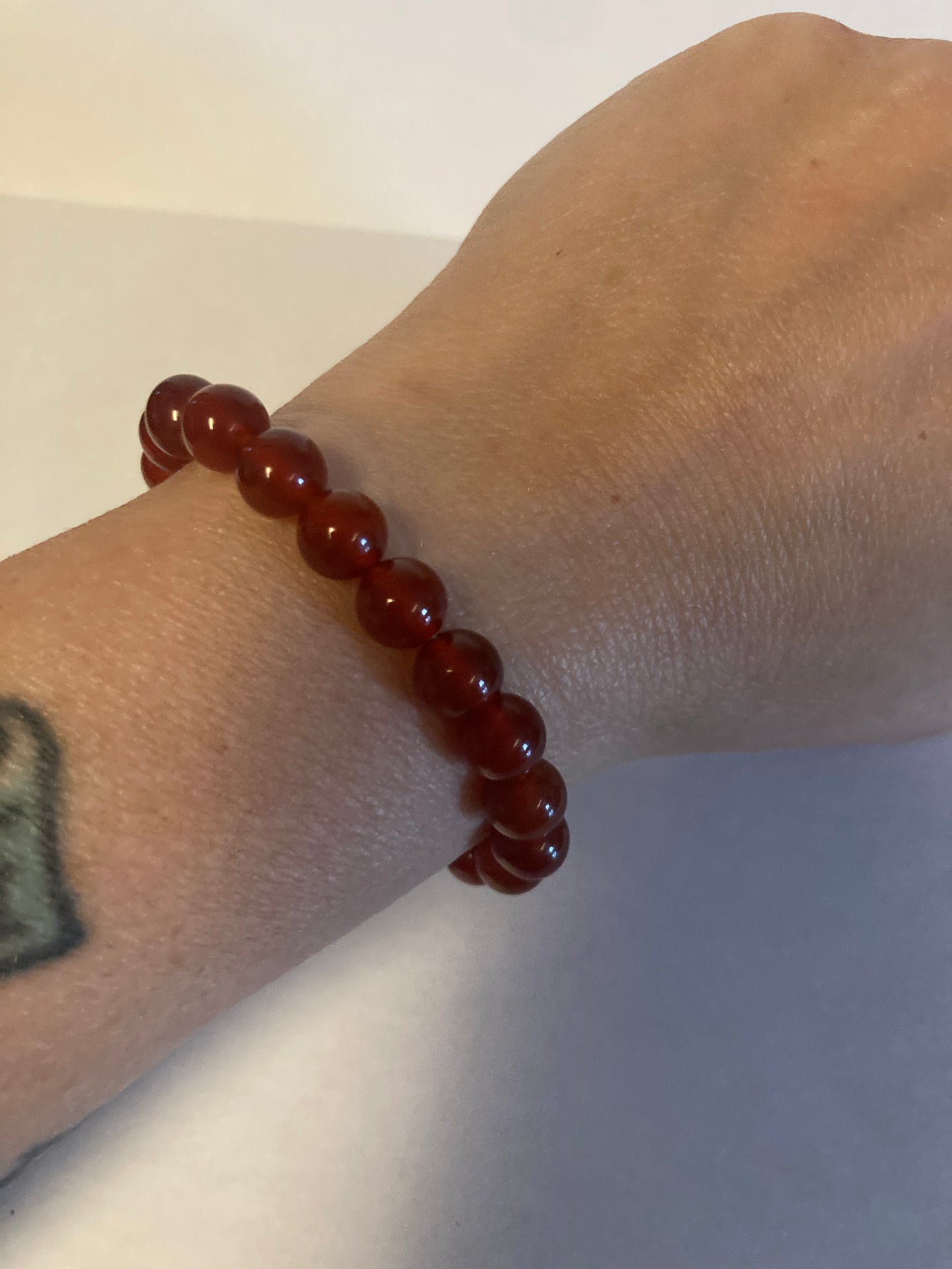 ISIS GODDESS Orange Carnelian Natural Genuine Healing Crystal Bracelet 8MM beads