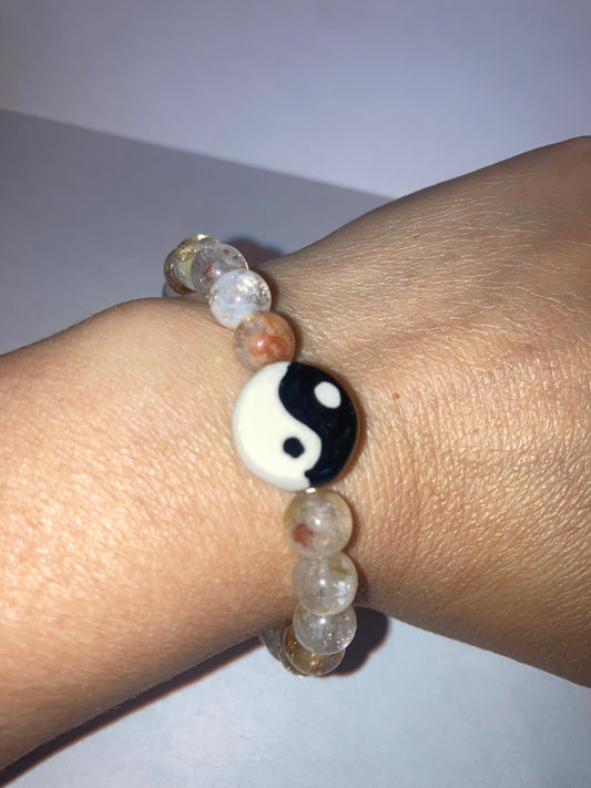 8MM Yin Yang Citrine Genuine Natural Reiki Healing Protection crystal Bracelet