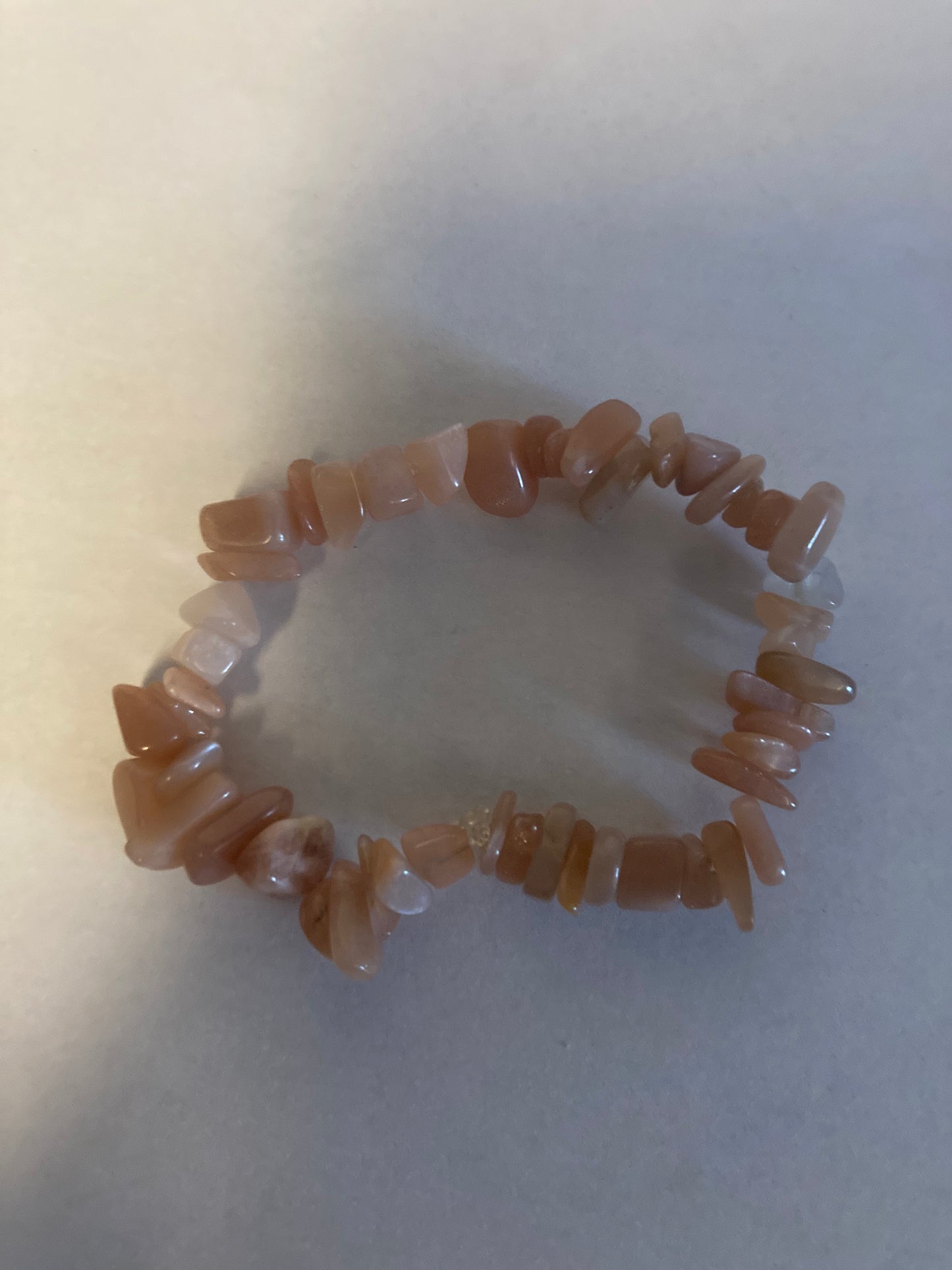 Sunstone Goddess Sekhmet Pebble chips Natural Genuine Reiki Healing Crystal Bracelet