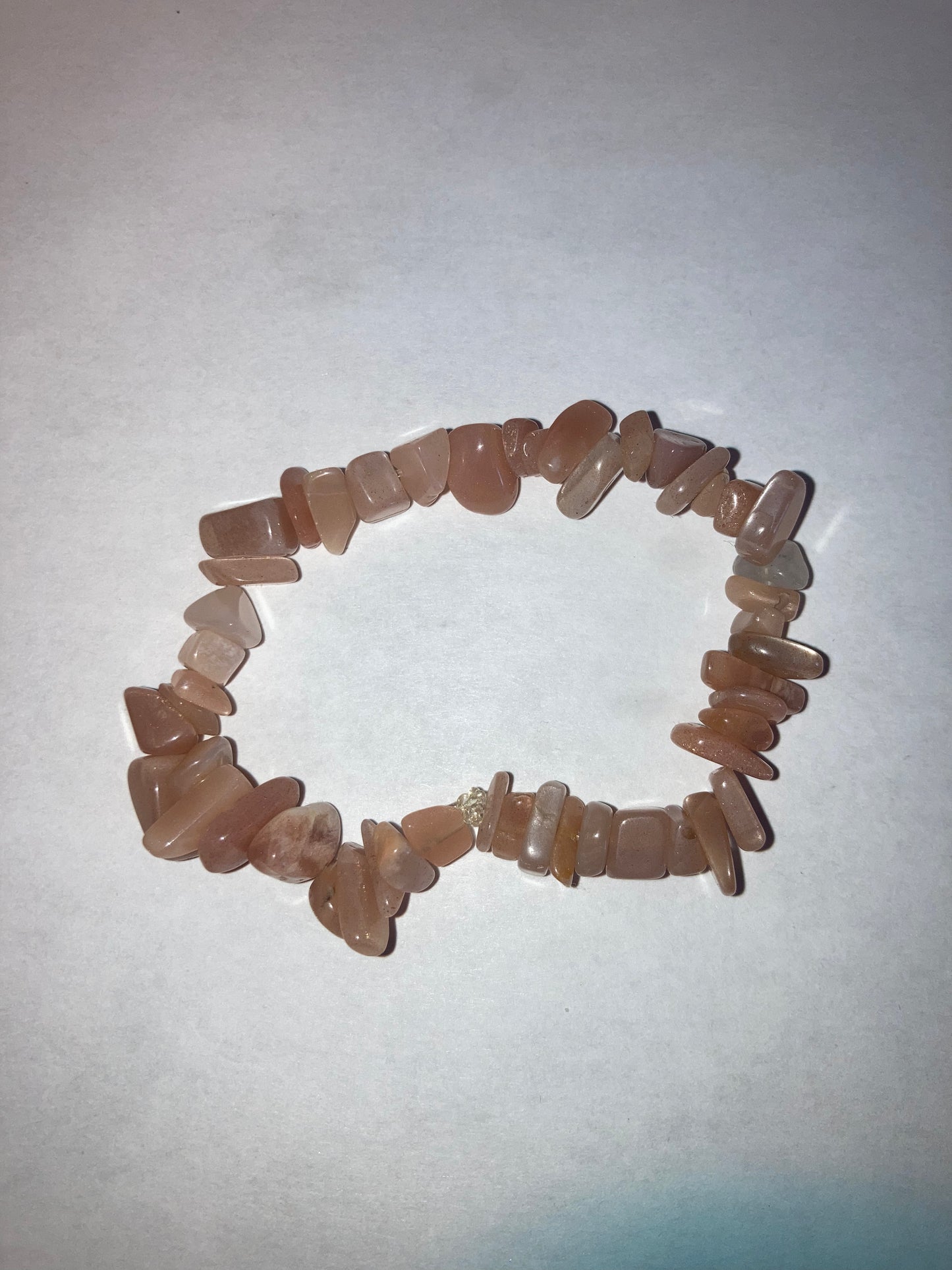 Sunstone Goddess Sekhmet Pebble chips Natural Genuine Reiki Healing Crystal Bracelet