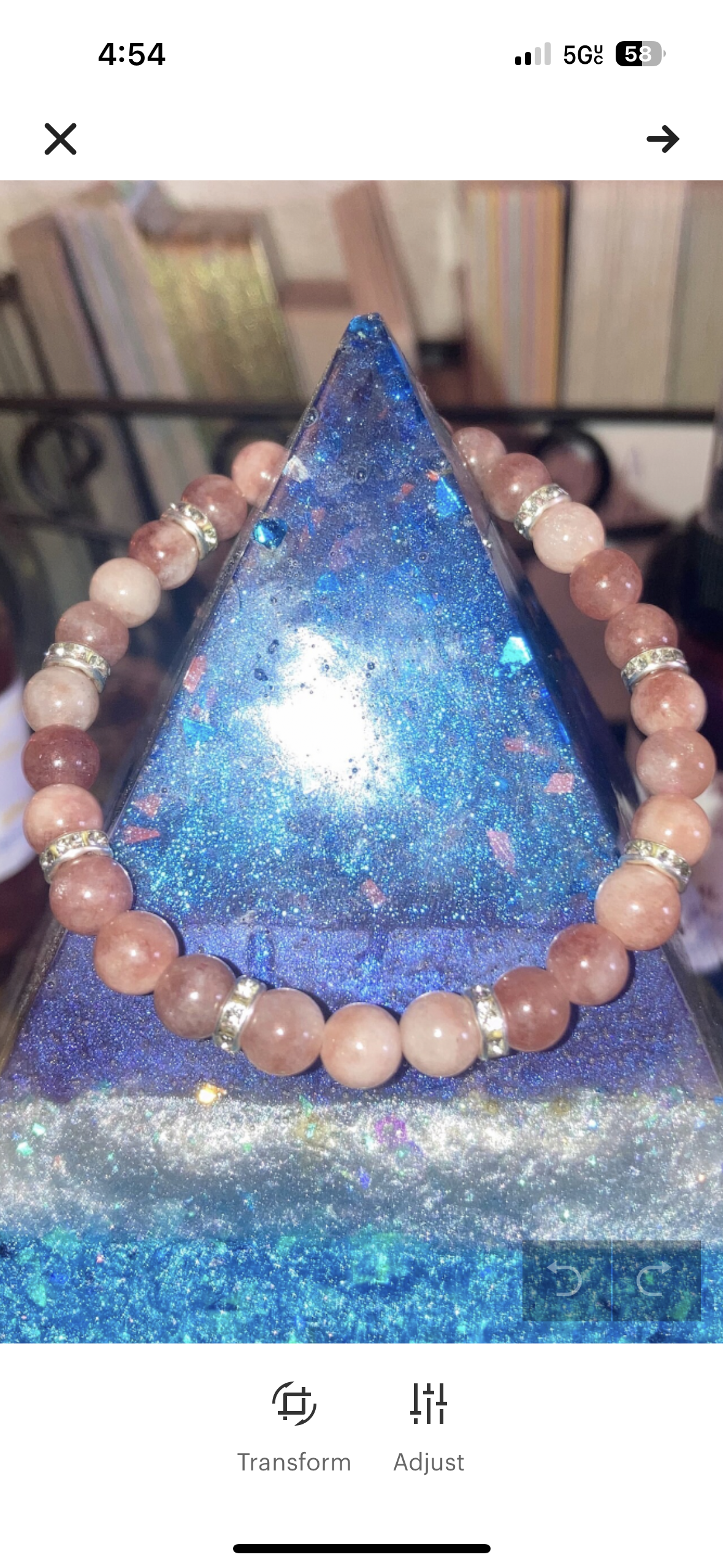 6MM Goddess Sekhmet Sunstone Natural Genuine Reiki Healing Crystal Bracelet with Gorgeous spacers