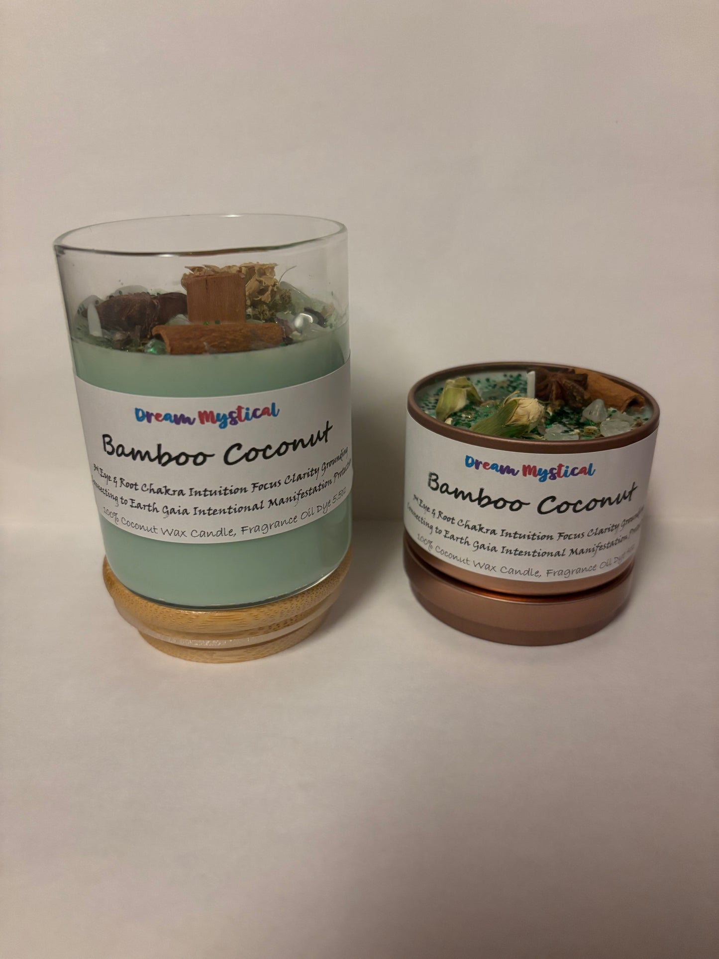Bamboo Coconut Intention Candle — Manifest Third Eye & Root Chakra | Grounding, Intuition, Focus