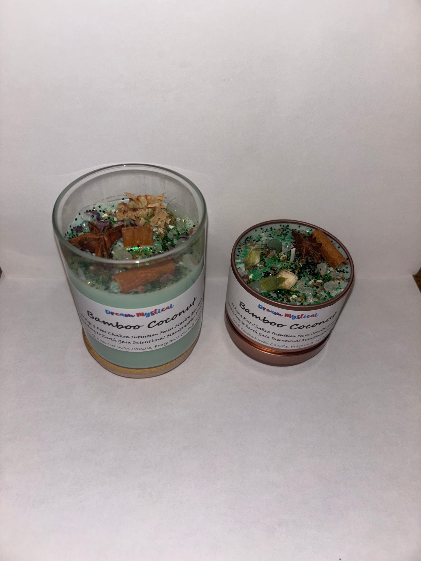 Bamboo Coconut Intention Candle — Manifest Third Eye & Root Chakra | Grounding, Intuition, Focus