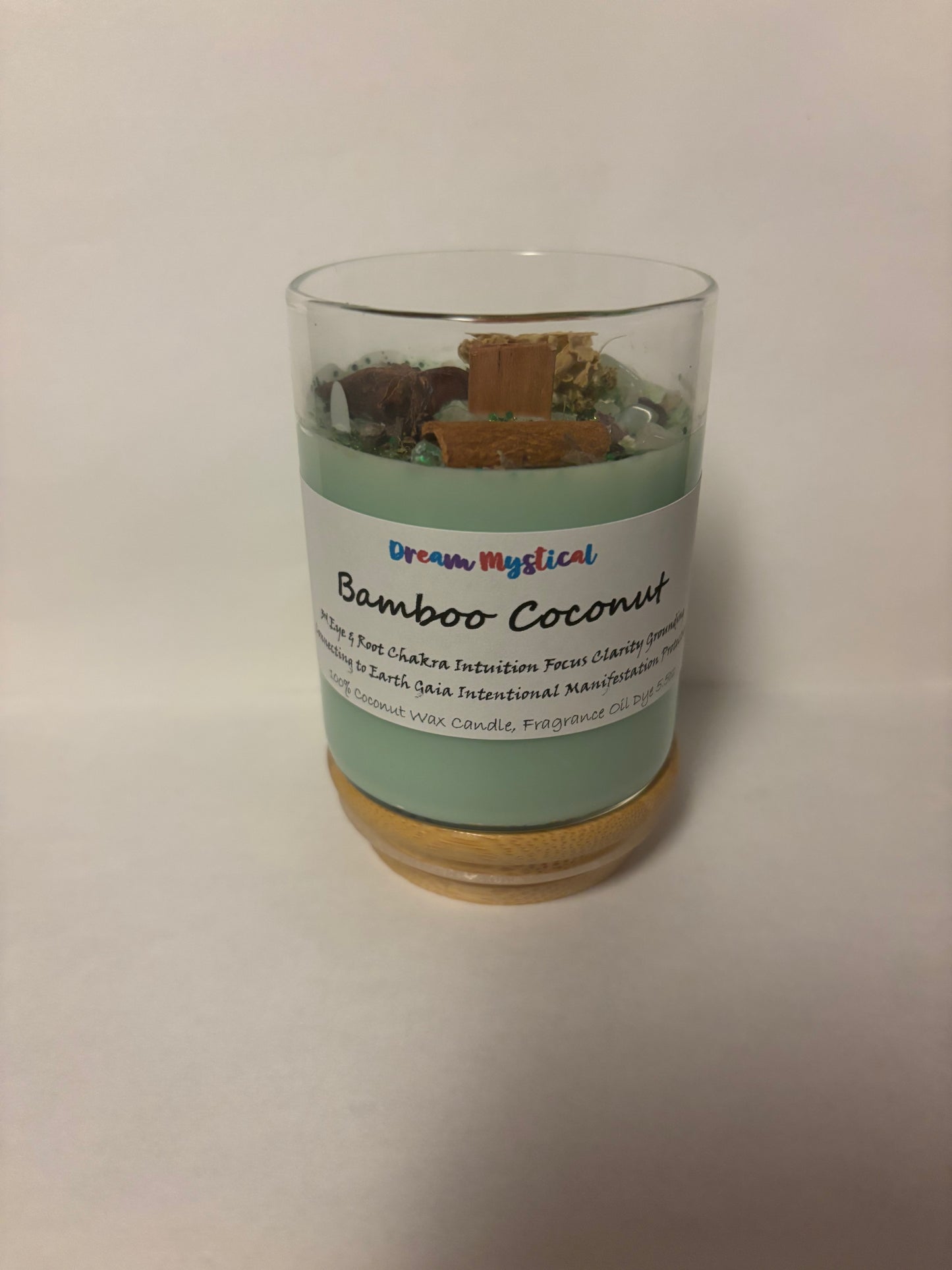 Bamboo Coconut Intention Candle — Manifest Third Eye & Root Chakra | Grounding, Intuition, Focus