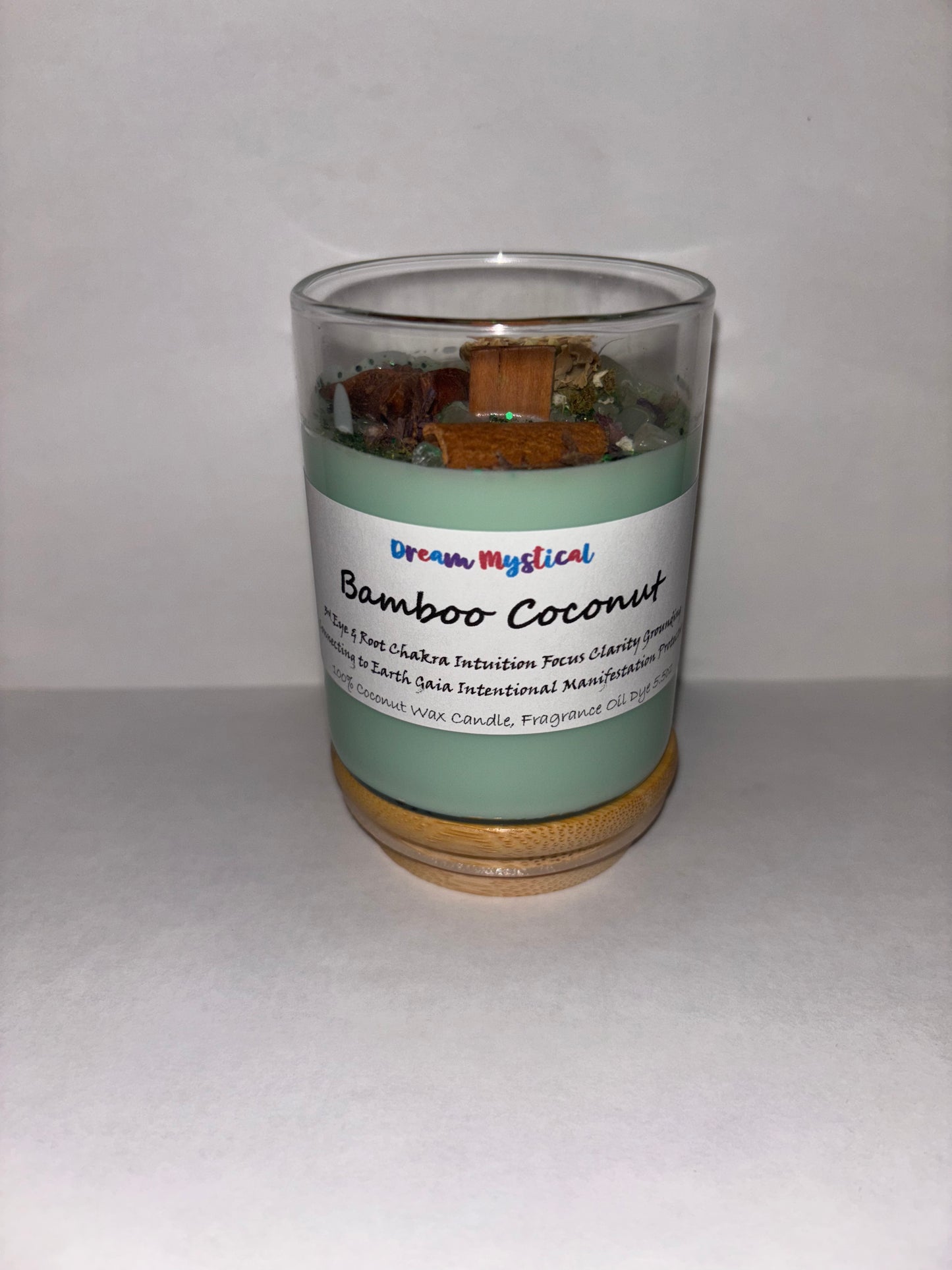 Bamboo Coconut Intention Candle — Manifest Third Eye & Root Chakra | Grounding, Intuition, Focus