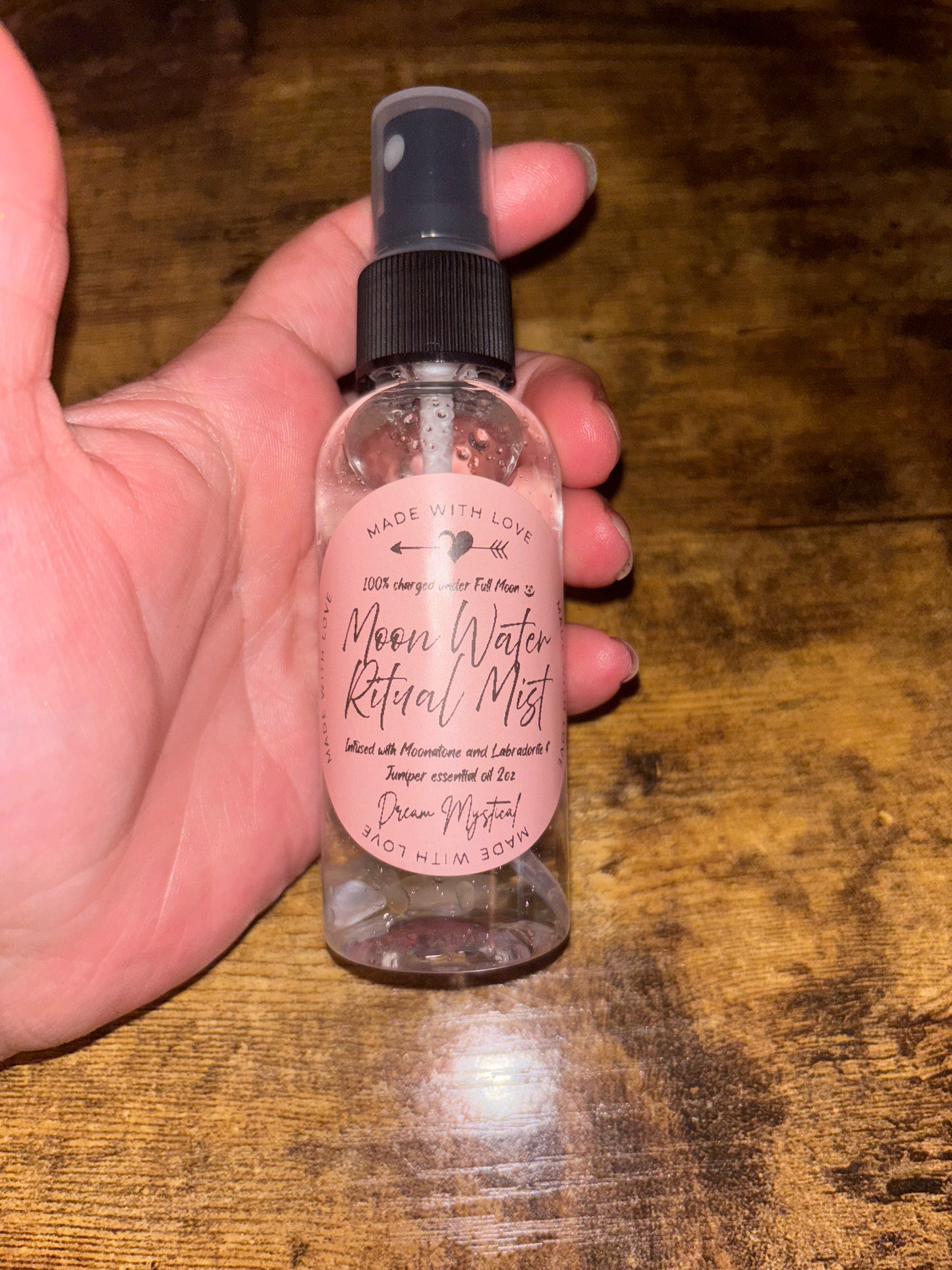 Moon Water Ritual Mist infused with Labradorite Moonstone 100% Charged under the Full Moon