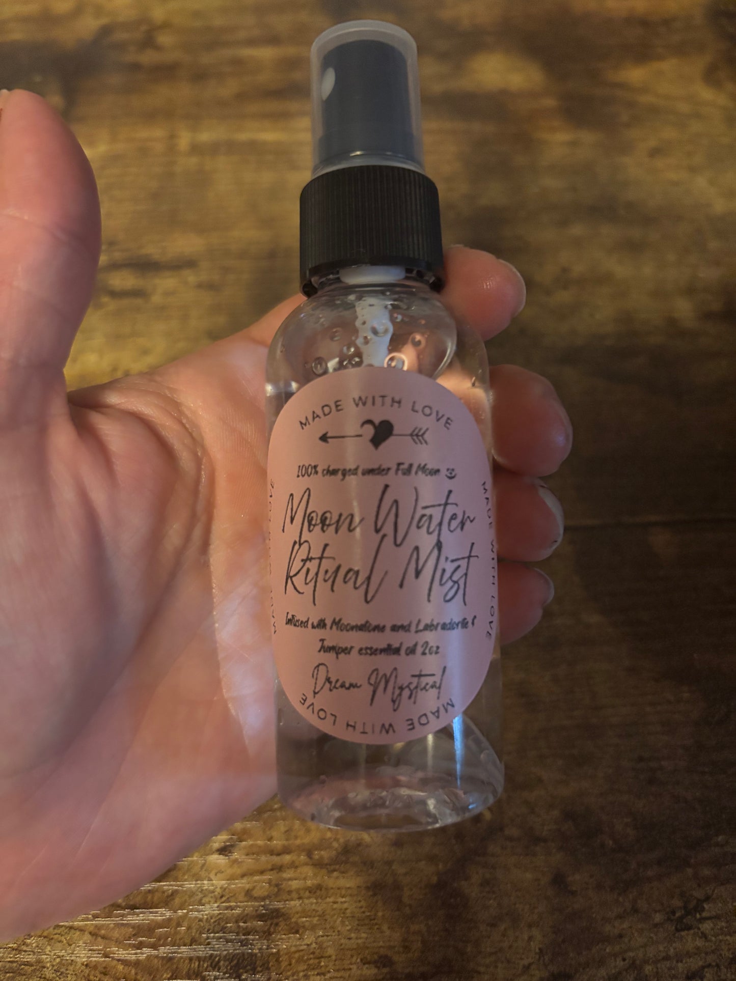 Moon Water Ritual Mist infused with Labradorite Moonstone 100% Charged under the Full Moon