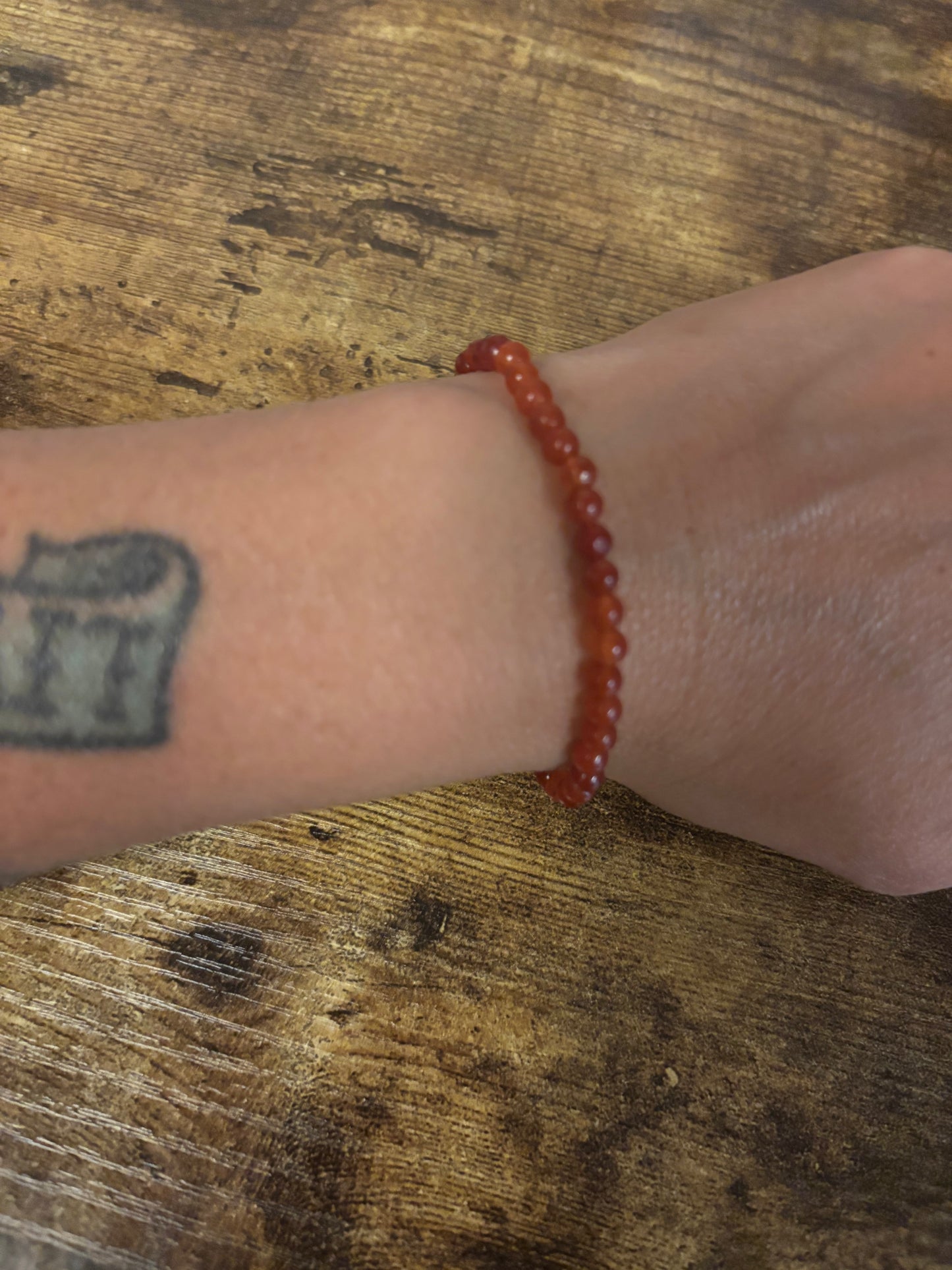 ISIS GODDESS Orange Carnelian Natural Genuine Healing Crystal Bracelet 8MM beads