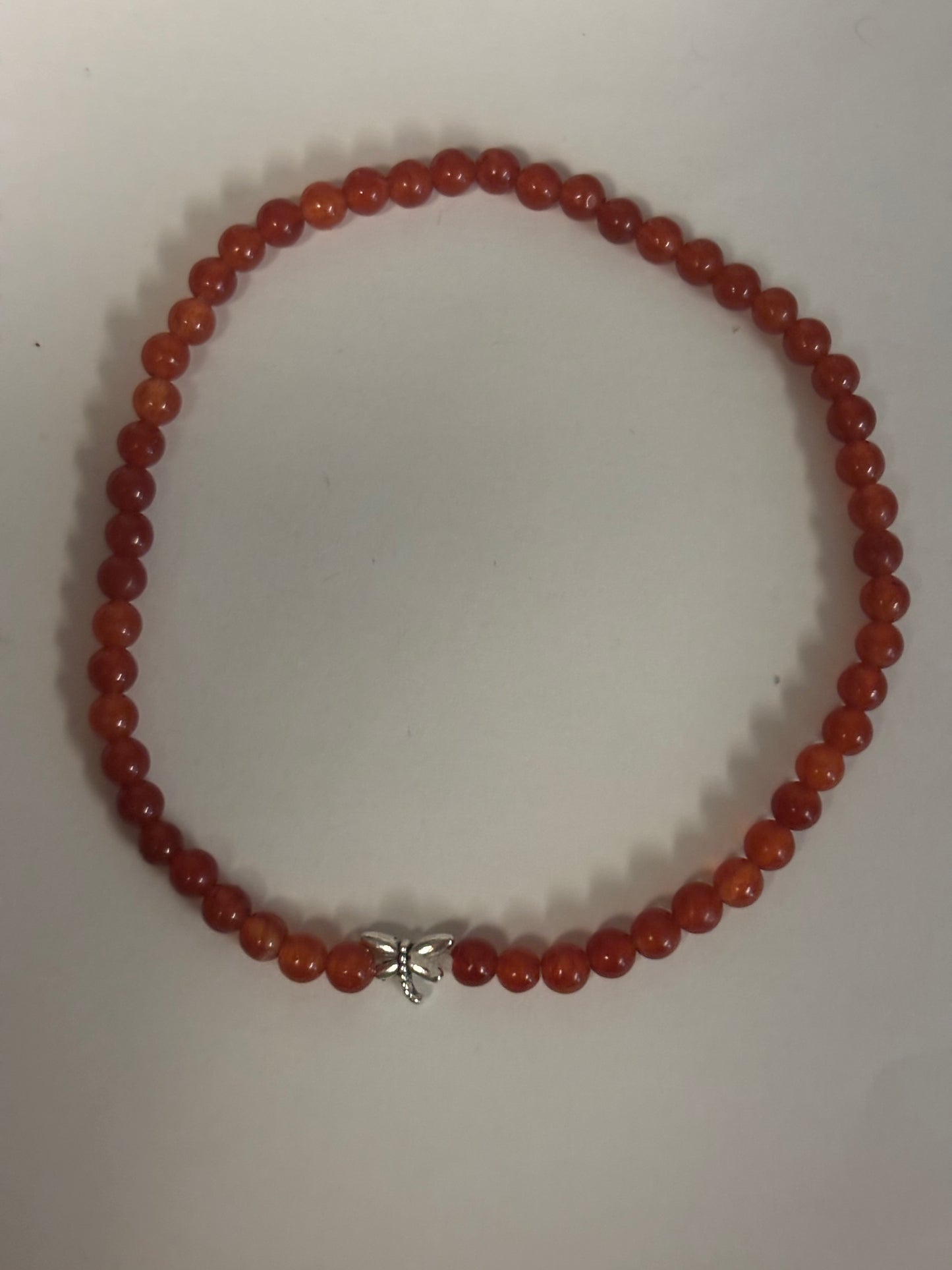 ISIS GODDESS Orange Carnelian Natural Genuine Healing Crystal Bracelet 8MM beads