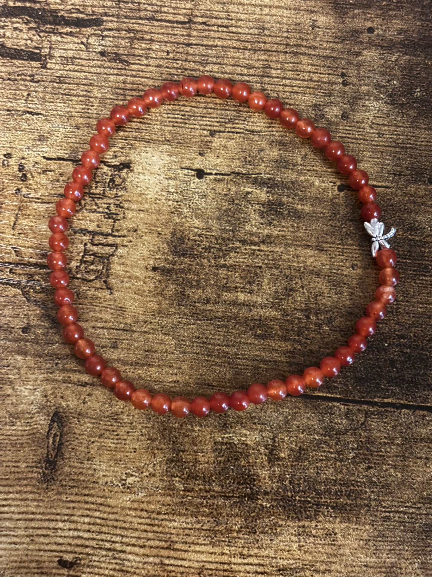 ISIS GODDESS Orange Carnelian Natural Genuine Healing Crystal Bracelet 8MM beads