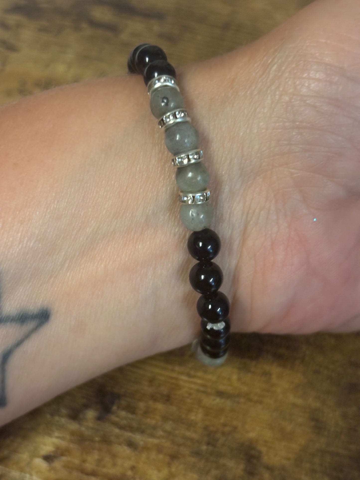 Mystic Shield~ Labradorite & Black Tourmaline Bracelet | Psychic Protection, Intuition & Energy Shielding