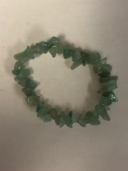 🌿 Heart of Prosperity” Earrings & Bracelet Green Aventurine Chip Earrings & Bracelet Set 🌿