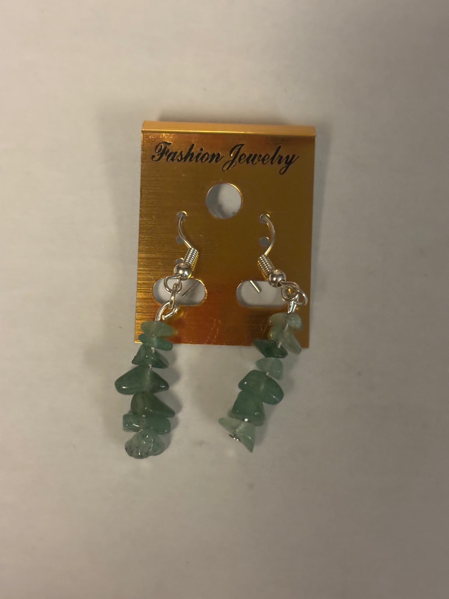 🌿 Heart of Prosperity” Earrings & Bracelet Green Aventurine Chip Earrings & Bracelet Set 🌿