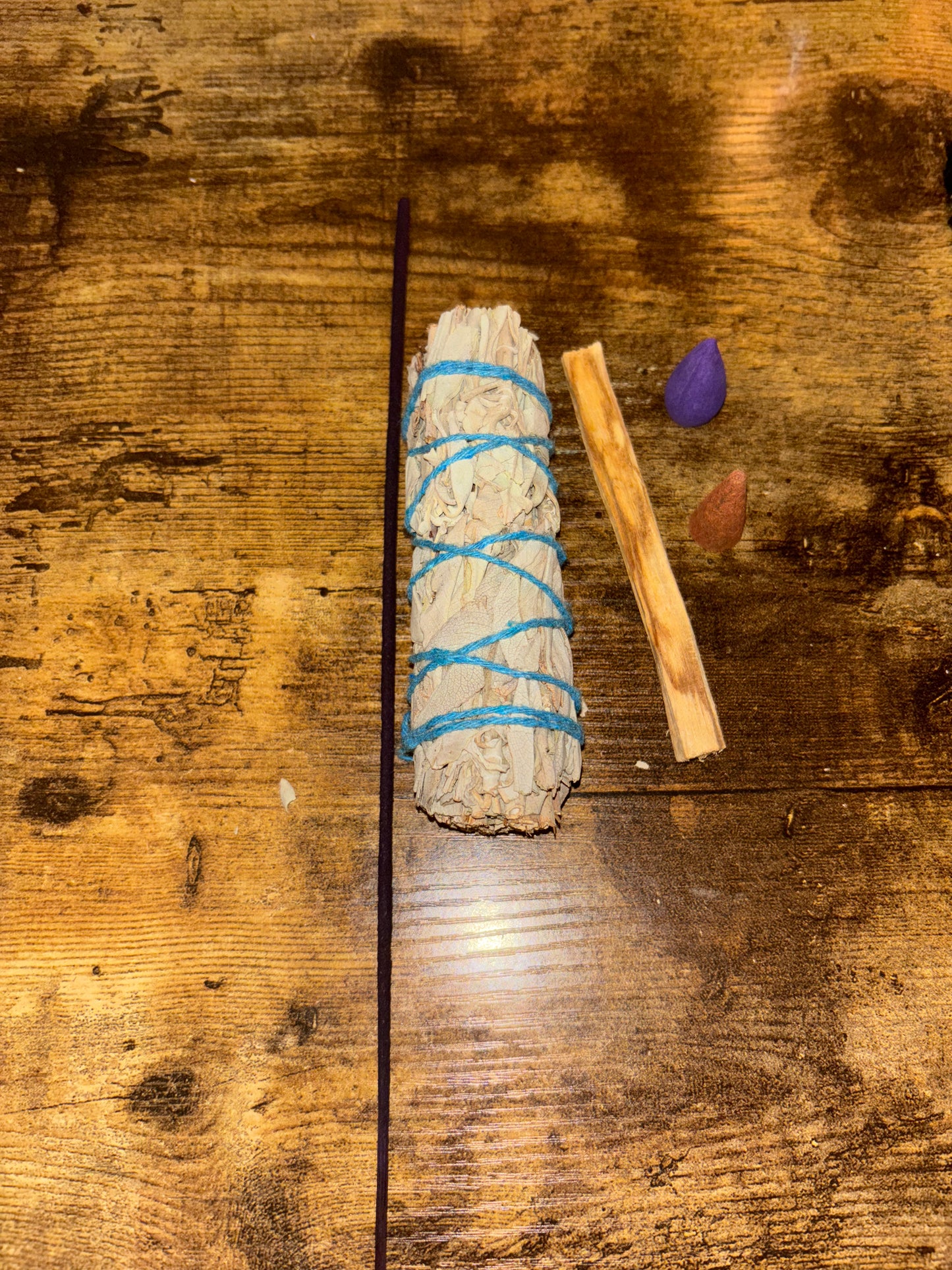 Deluxe Spiritual Protection Kit 🧿✨ Evil Be Gone Smudge + Spray + Raw Crystal Sage Palo Santo Bundles