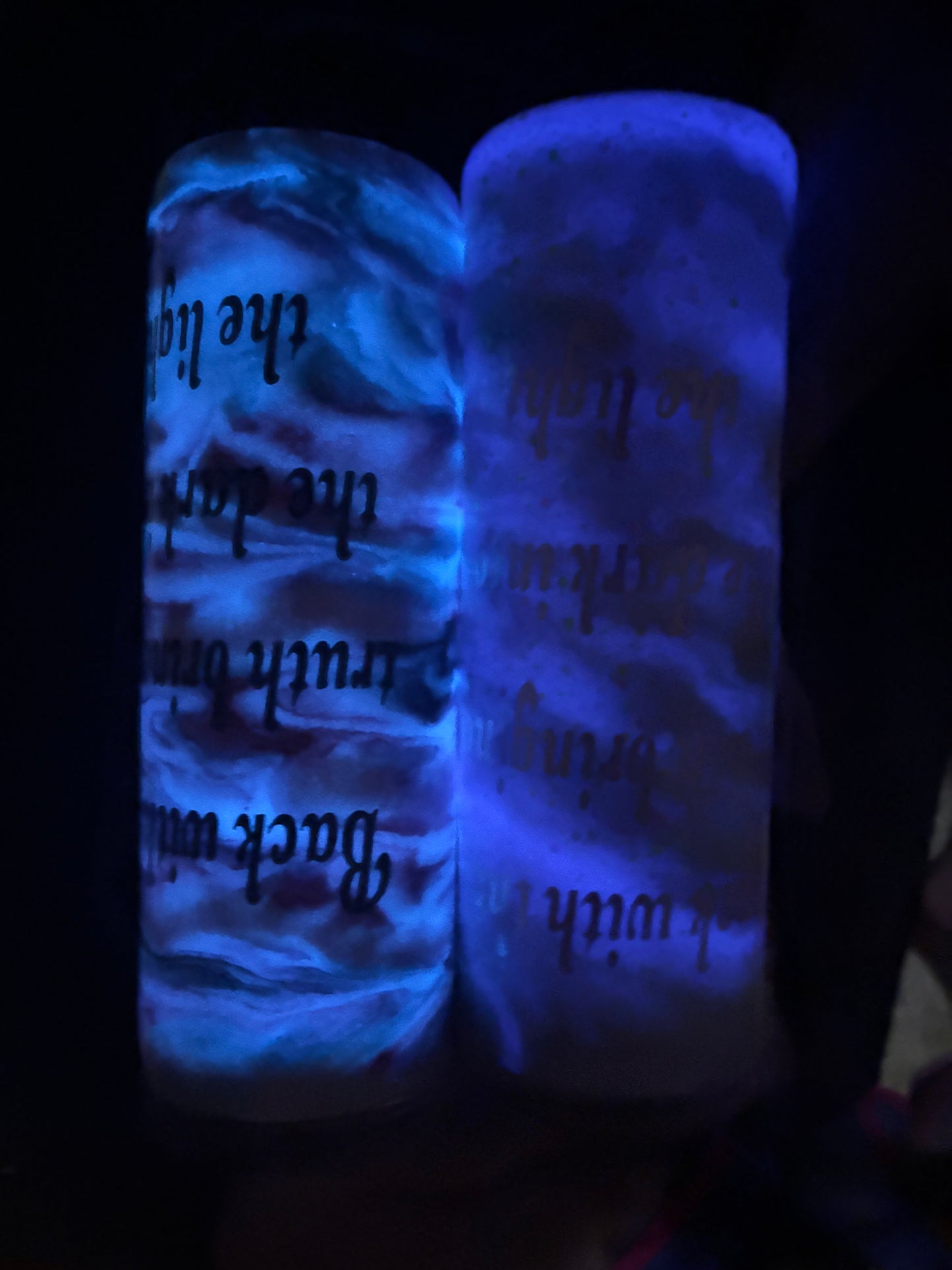 Back with the truth Bringing the dark into the light Mystic Rose Tumblers