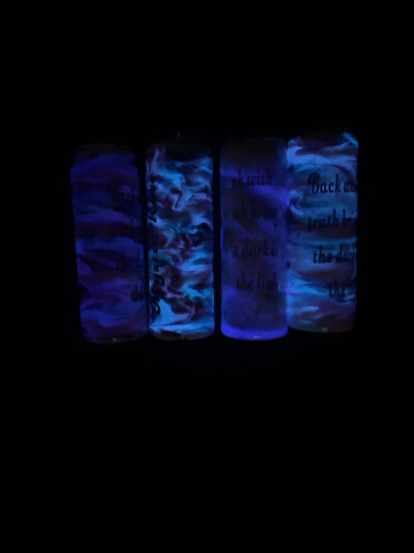 Back with the truth Bringing the dark into the light Mystic Rose Tumblers