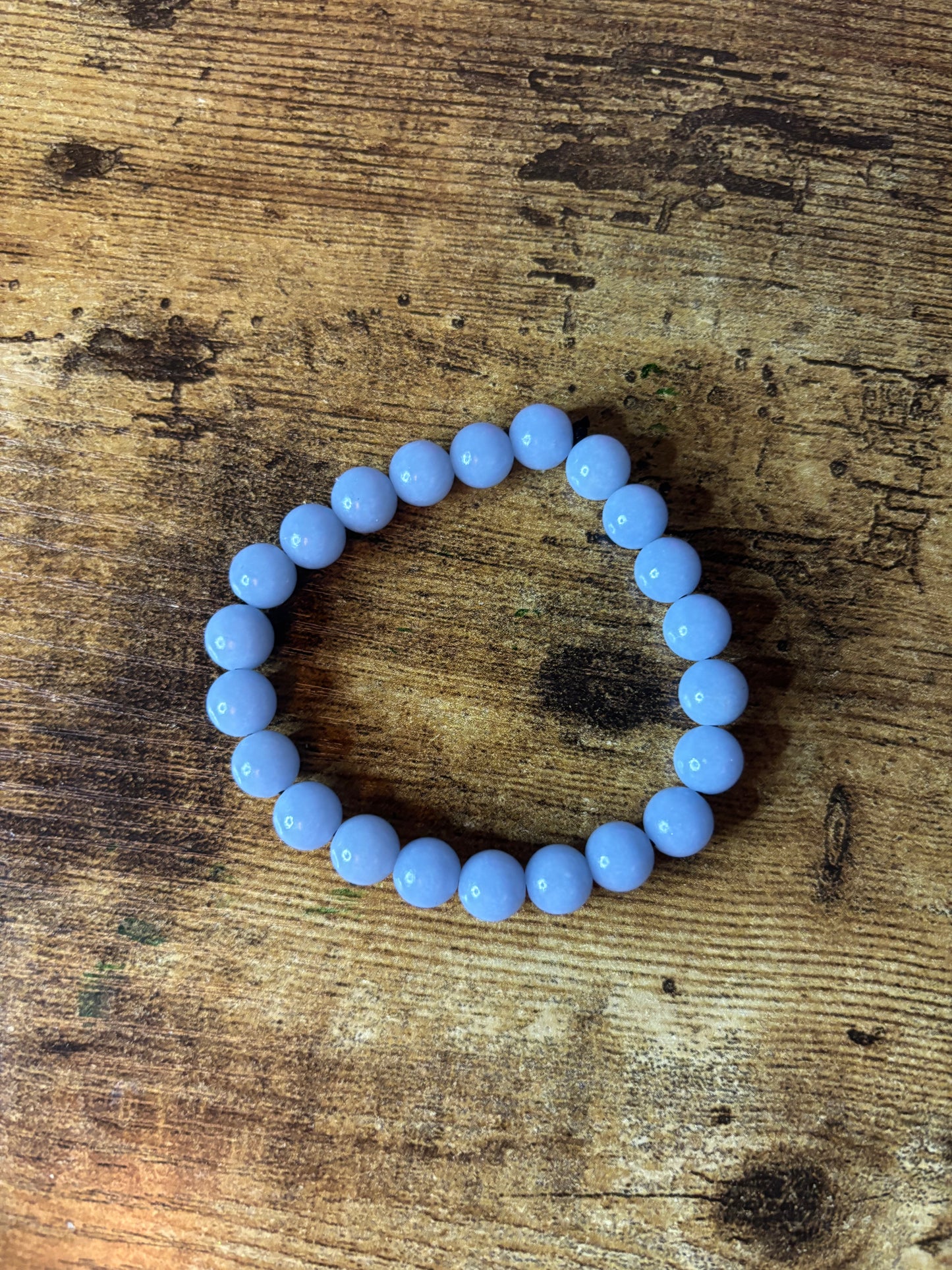 🌌 Celestial Calm – Angelite Crystal Bracelet (8mm Beads)

Peace • Intuition • Divine Connection