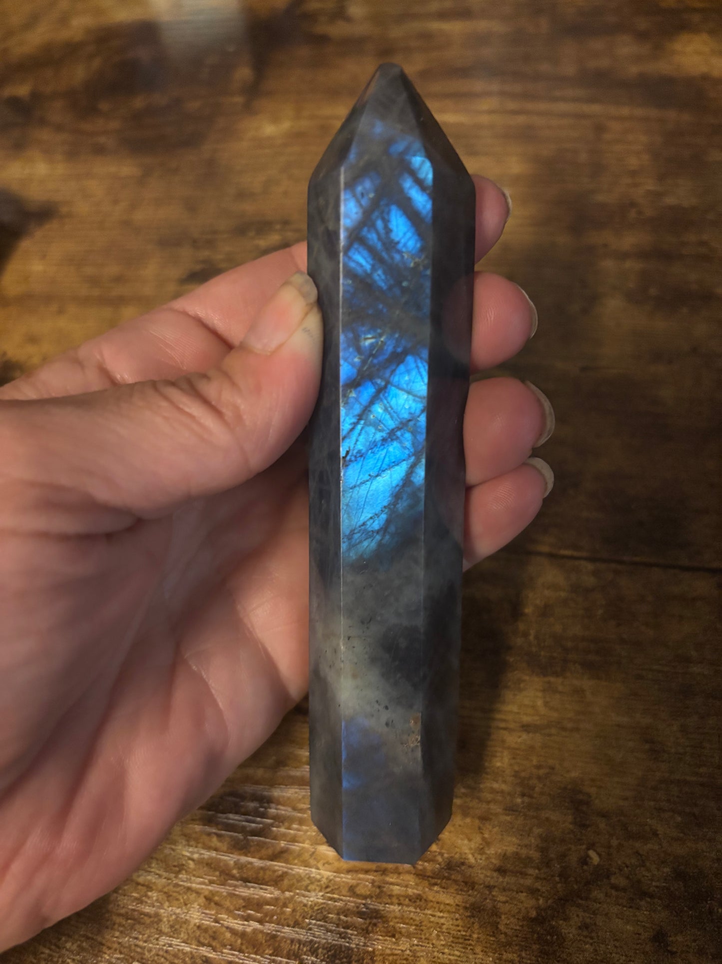 Labradorite Crystal Tower | Intuition, Protection & Transformation | Crown, Third Eye & Throat Chakra
