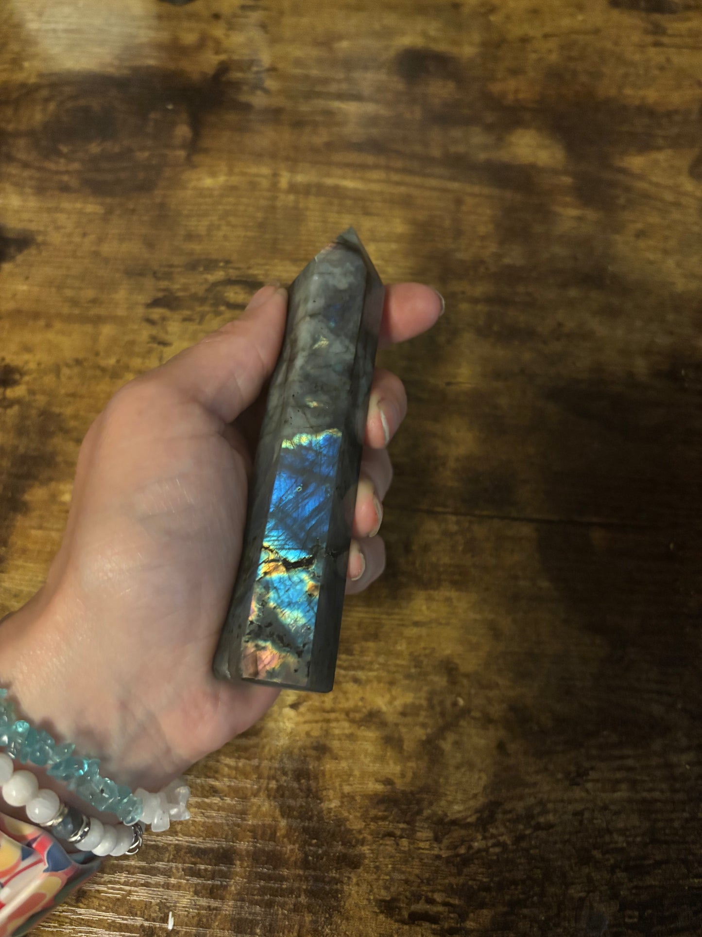 Labradorite Crystal Tower | Intuition, Protection & Transformation | Crown, Third Eye & Throat Chakra