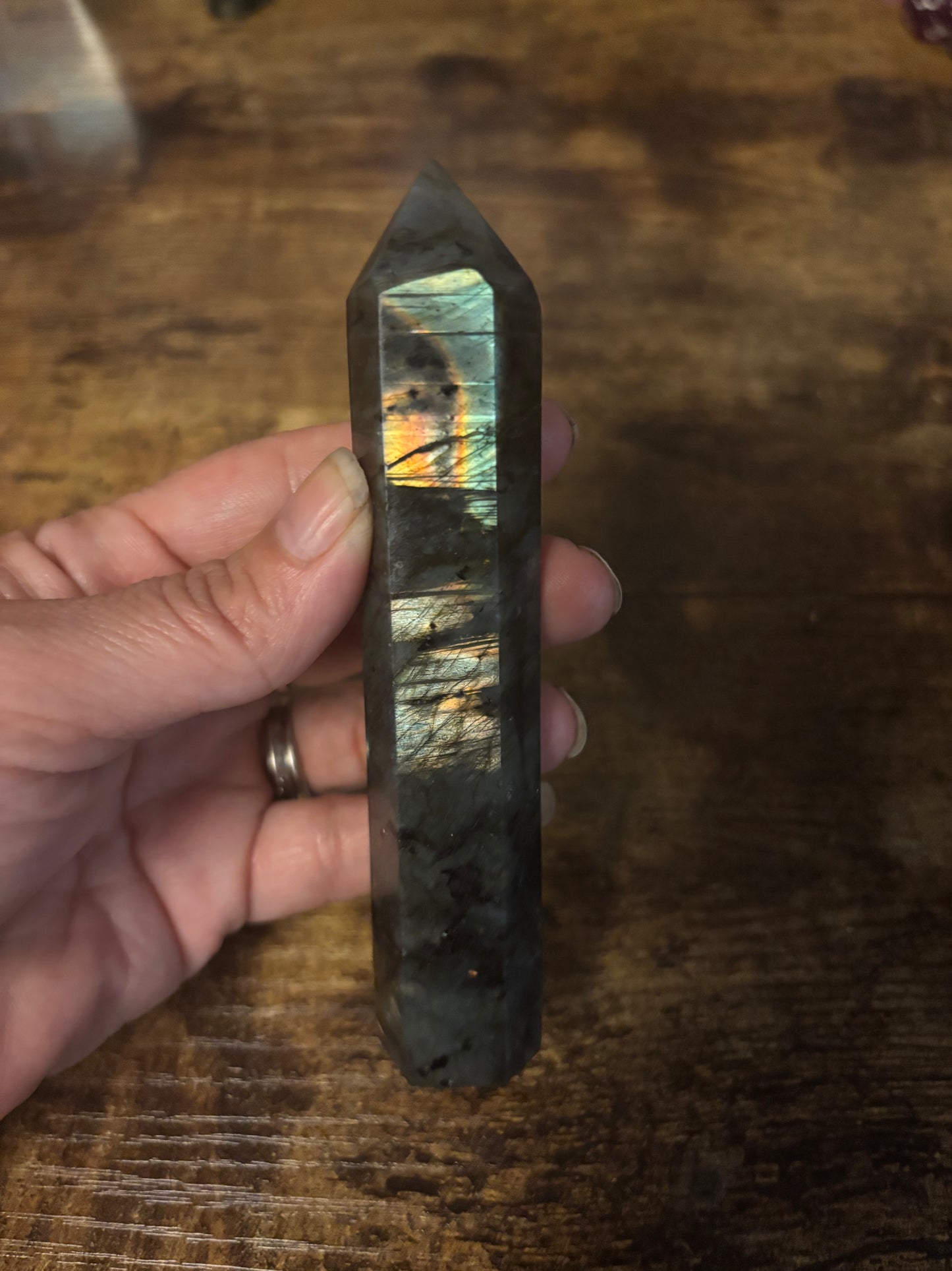 Labradorite Crystal Tower | Intuition, Protection & Transformation | Crown, Third Eye & Throat Chakra