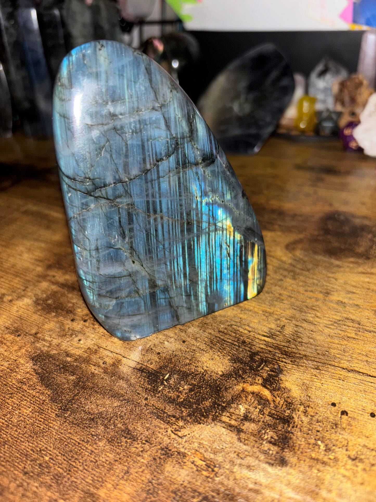 🌌 Labradorite Freeform (400g) | Protection, Intuition & Transformation | Crown, Third Eye & Throat Chakra