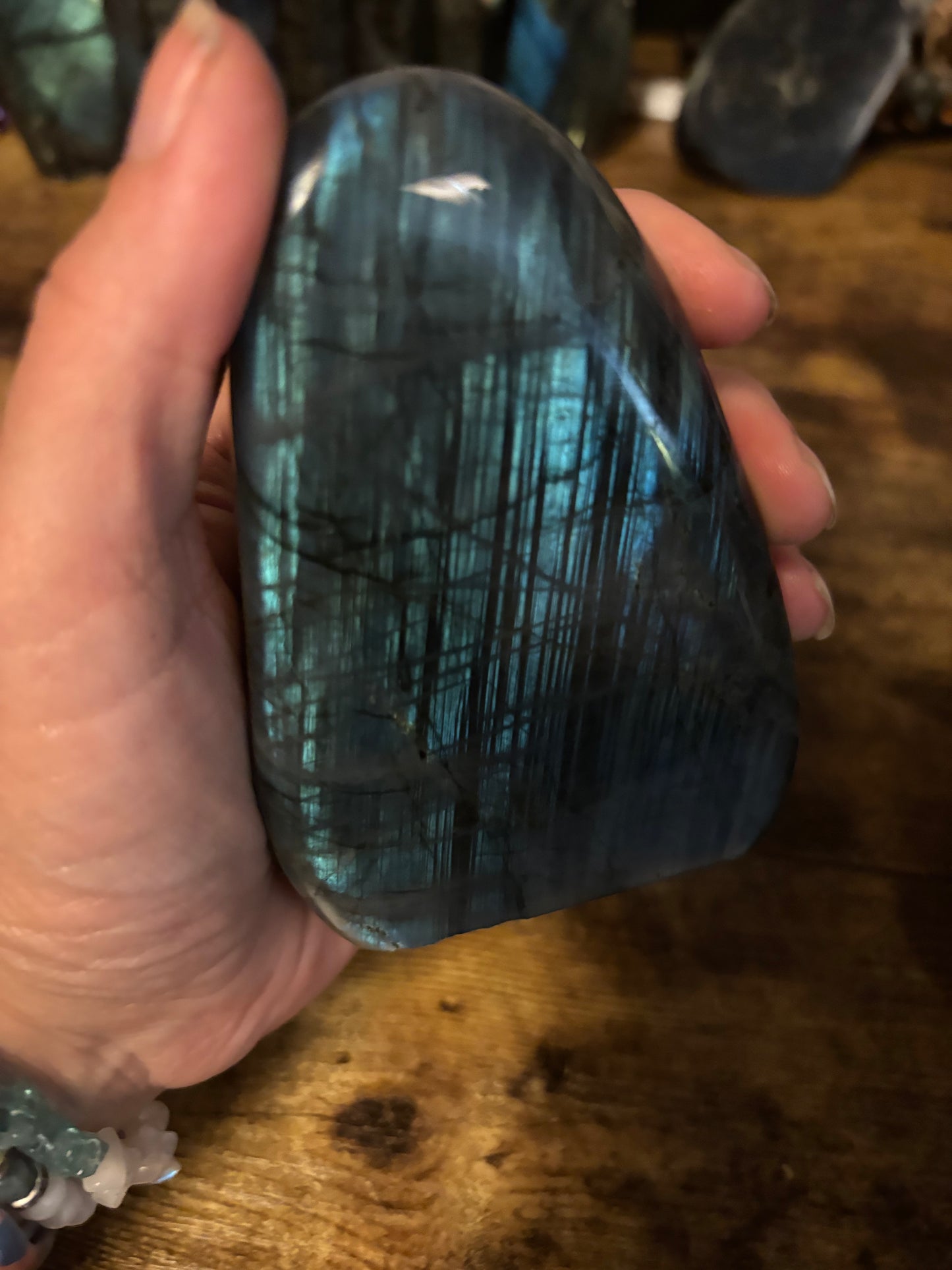 🌌 Labradorite Freeform (400g) | Protection, Intuition & Transformation | Crown, Third Eye & Throat Chakra
