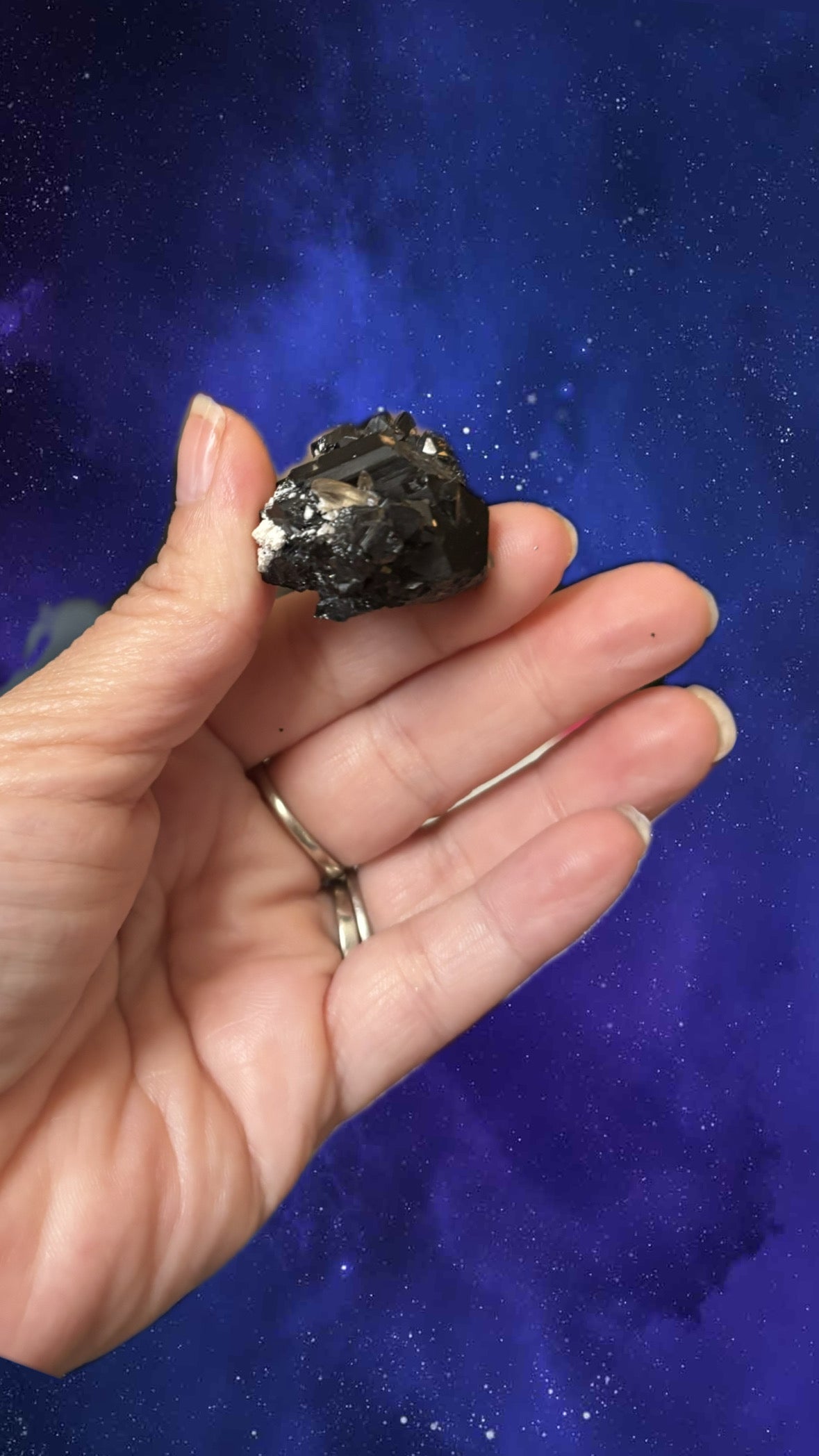 Black Tourmaline with Quartz Crystal Cluster • Natural Schorl Mineral • EMF Protection • Grounding & Clarity Stone • Raw Healing Crystal • 25g (3×3×3 cm)