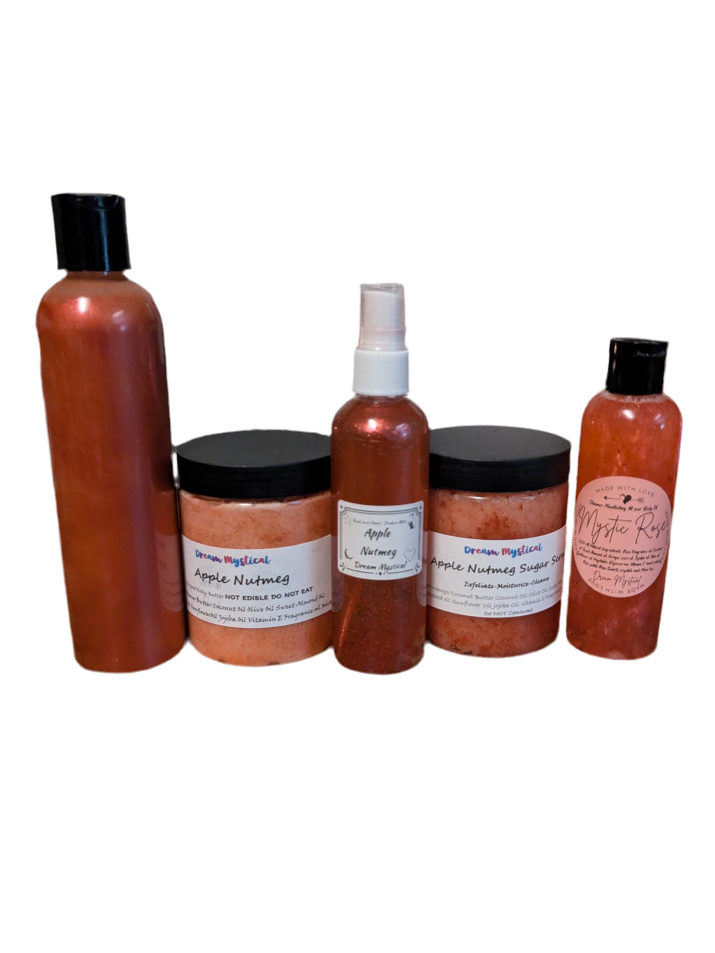 Deluxe Bundle 
Includes: 8oz Body Wash, 8oz Whipped Body Butter, 8oz Sugar Scrub, 4oz Body Oil, 4oz Body Mist, F U Evil Be Gone Bath Salts 
➡️ Valued at over $120— bundled for $80