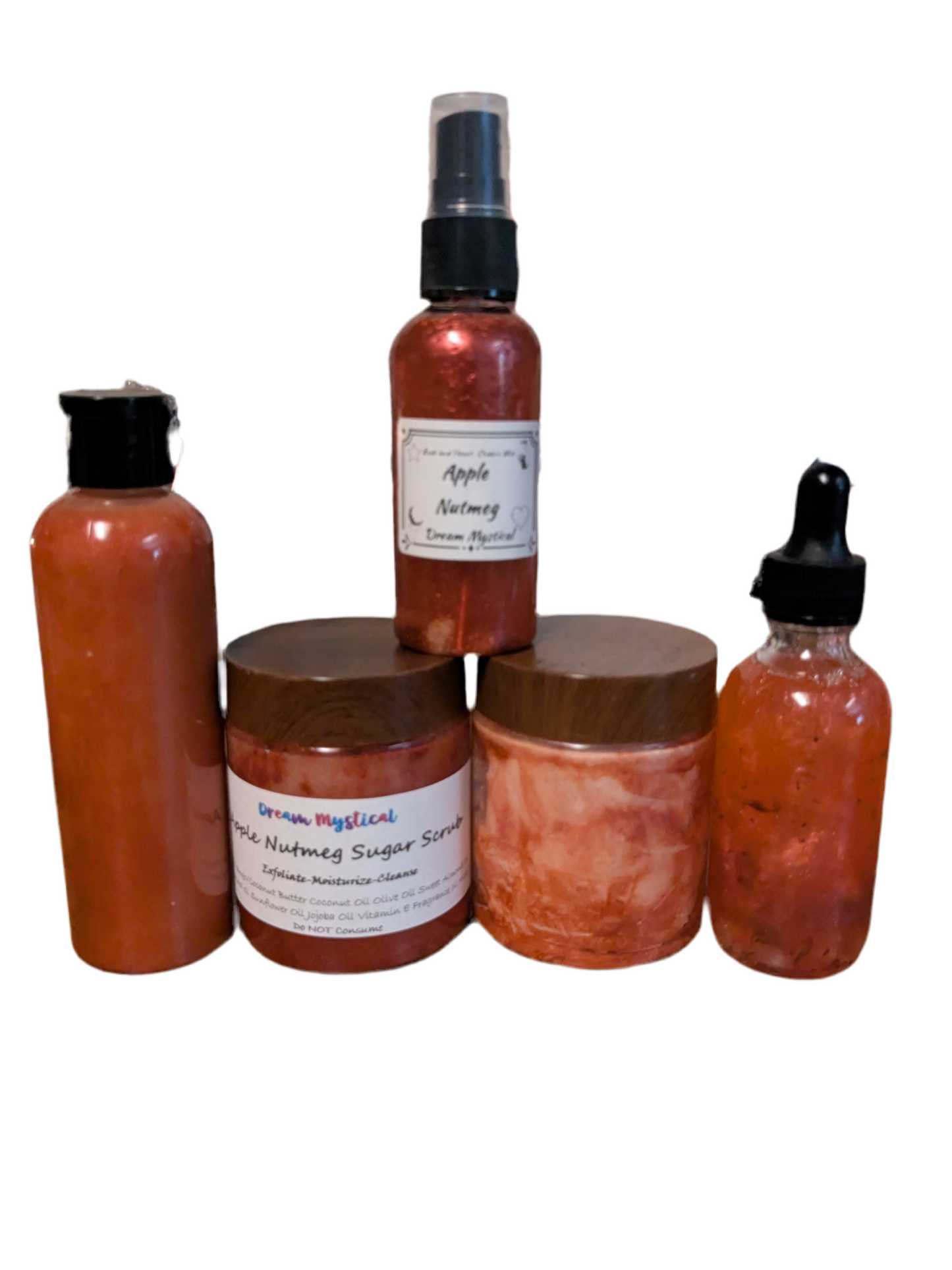 Deluxe Bundle 
Includes: 8oz Body Wash, 8oz Whipped Body Butter, 8oz Sugar Scrub, 4oz Body Oil, 4oz Body Mist, F U Evil Be Gone Bath Salts 
➡️ Valued at over $120— bundled for $80
