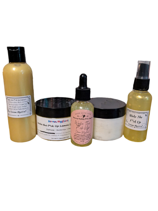 Mini Bundle  Includes: 4oz Body Wash, 4oz Whipped Body Butter, 4oz Sugar Scrub, 2oz Body Oil, 2oz Body Mist, F U Evil Be Gone Bath Salts  ➡️Perfect tester or gift size — luxury made affordable.
