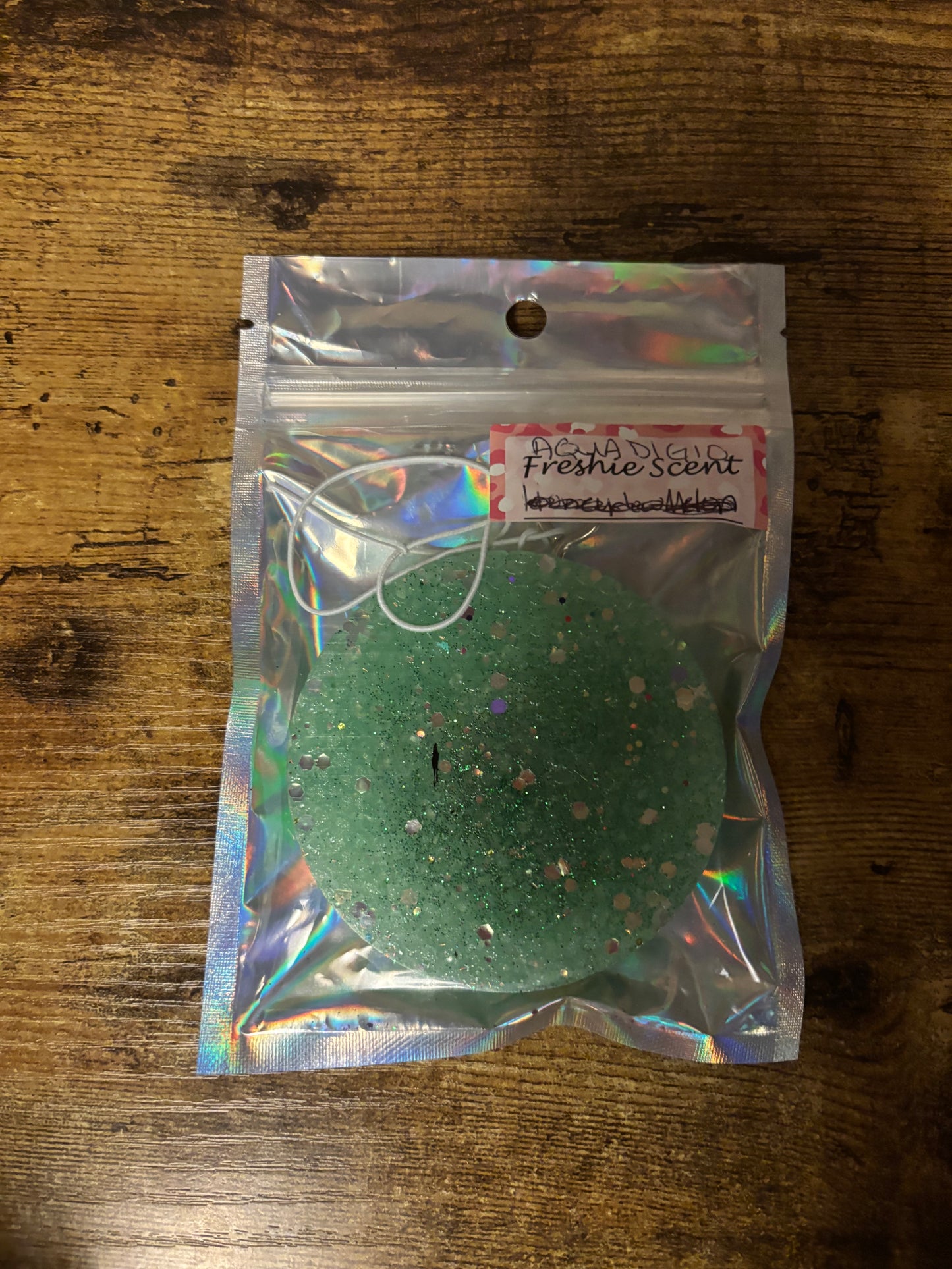 Green glitter Aqua Di GioFreshie – Scent Firecracker Long Lasting Car Air Freshener