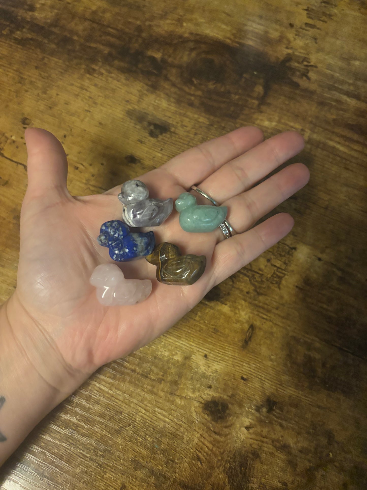🦆 Mystic Mini Crystal Duck Carvings – Spirit of Calm & Guidance