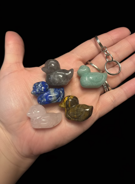 🦆 Mystic Mini Crystal Duck Carvings – Spirit of Calm & Guidance