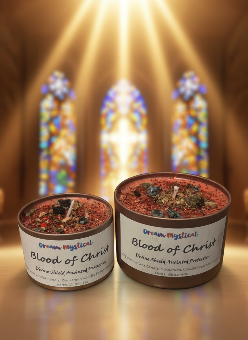 Blood of Christ – Divine Shield Anointed Protection Coconut Wax Candle