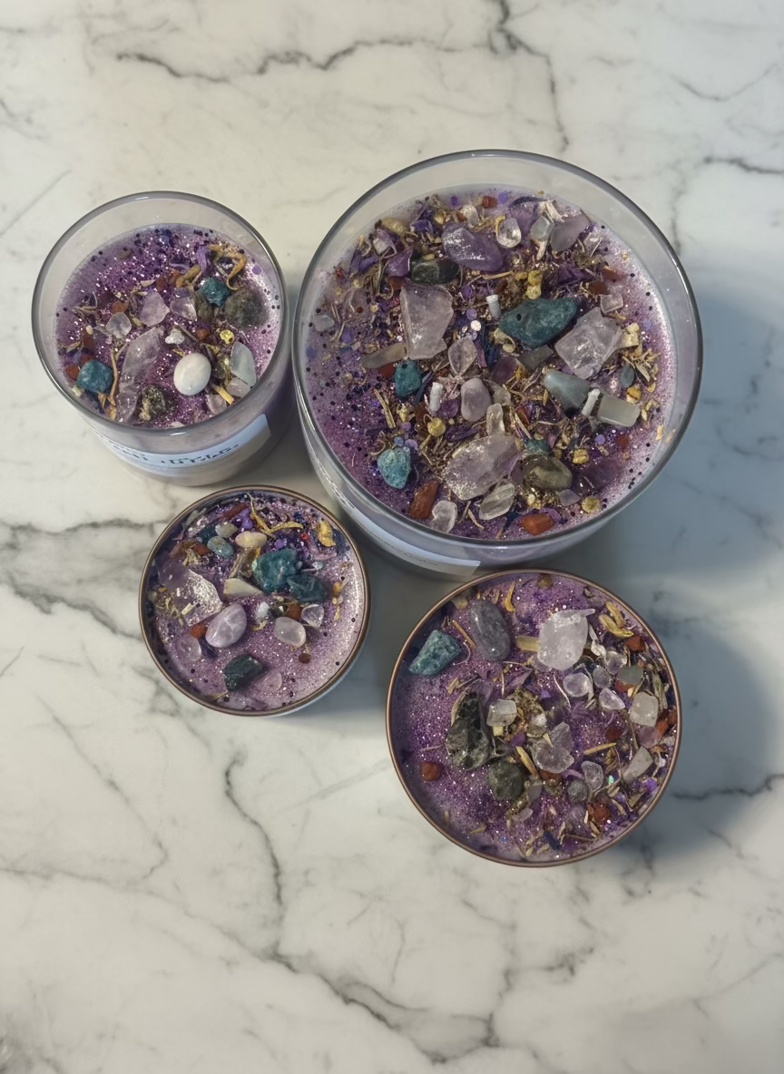 💫Level Up – Enlightenment & Ascension Intention Candle | Crown Chakra Activation | Spiritual Growth & Higher Awareness 100% coconut Wax