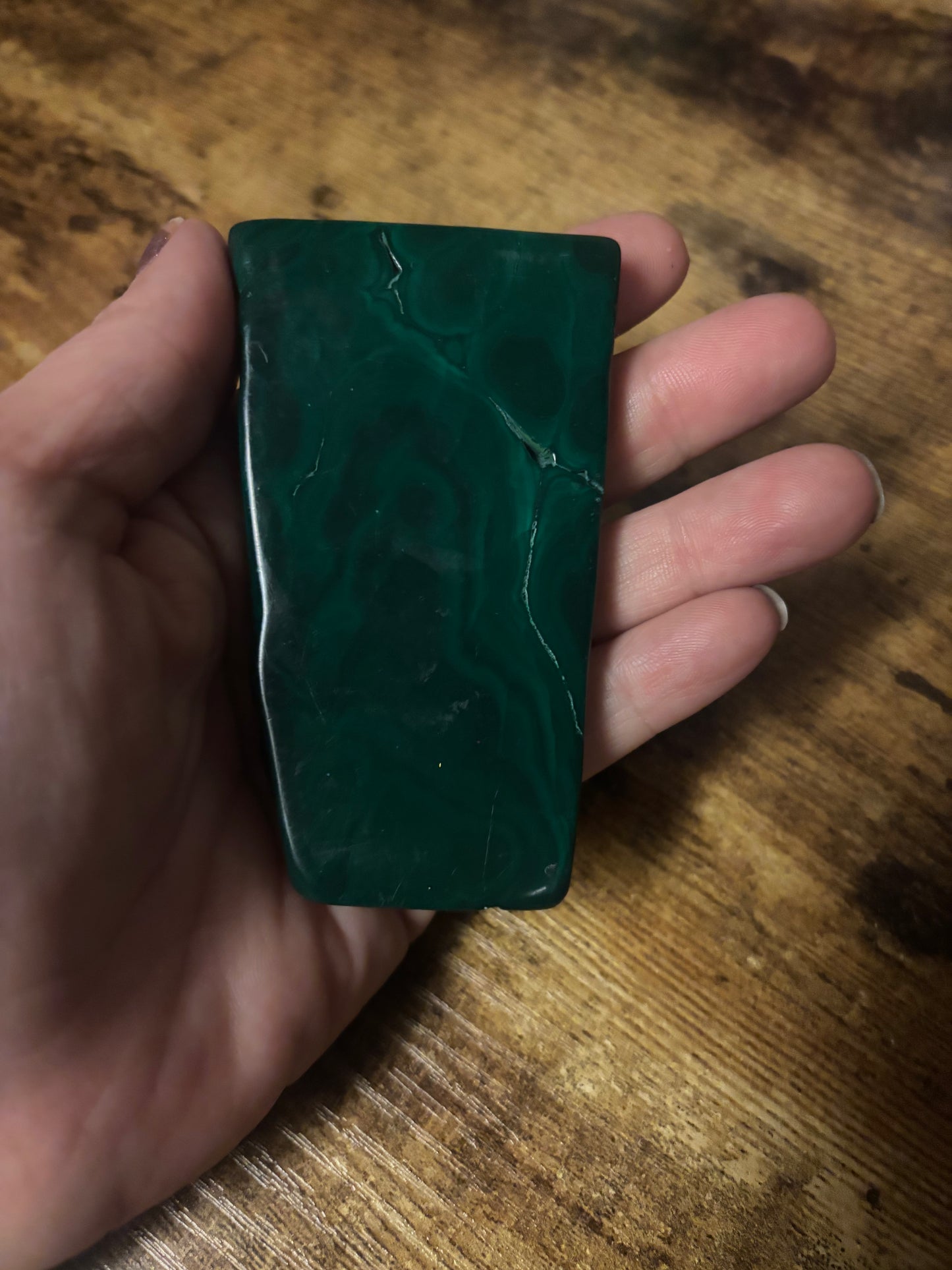 Deep Green Malachite Shielding & Healing Slab Protection & Heart Chakra Transformation– 115g