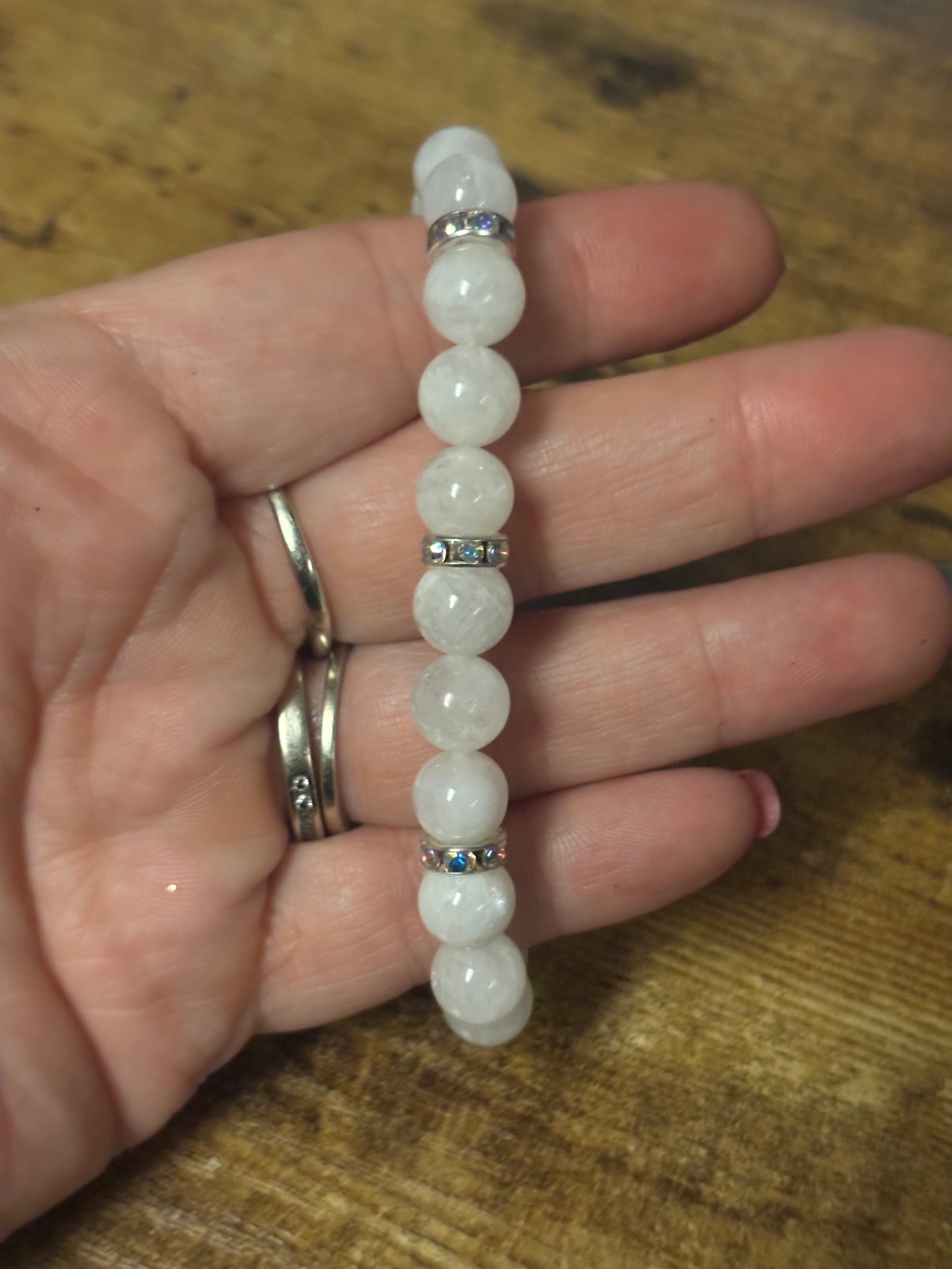 Handmade Moonstone Bracelet: Genuine Crystal Healing, Psychic Connection