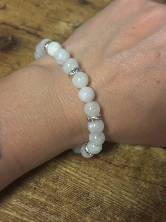 Handmade Moonstone Bracelet: Genuine Crystal Healing, Psychic Connection