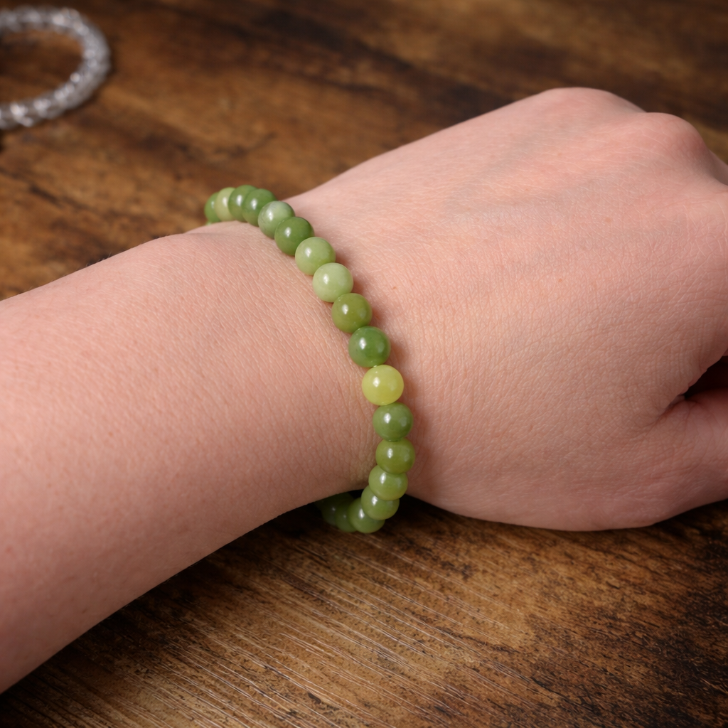 💚 Kundalini Awakening Serpentine Jade Genuine Crystal Bracelet