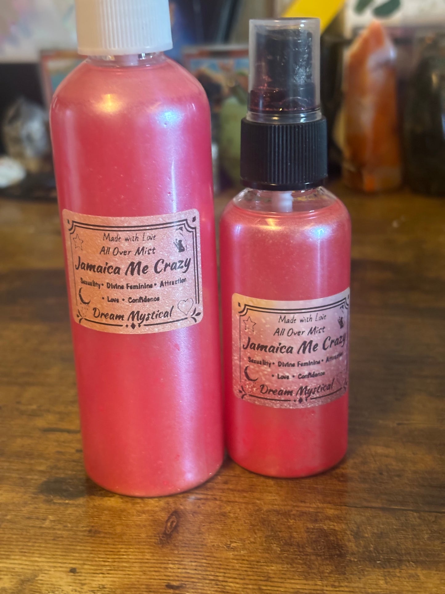 Jamaica Me Crazy Ritual Spray: Self Love & Attraction, Crystal Infused Heart Chakra